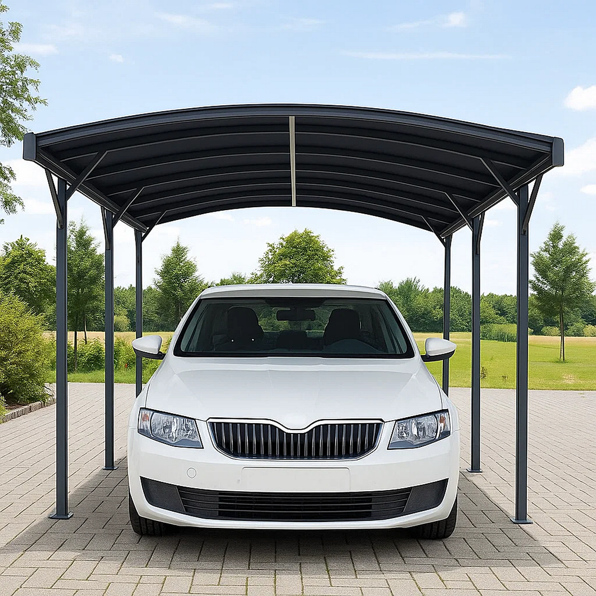 Cochera de aluminio - 15m² - 5.05 x 3 x 2.3 m
