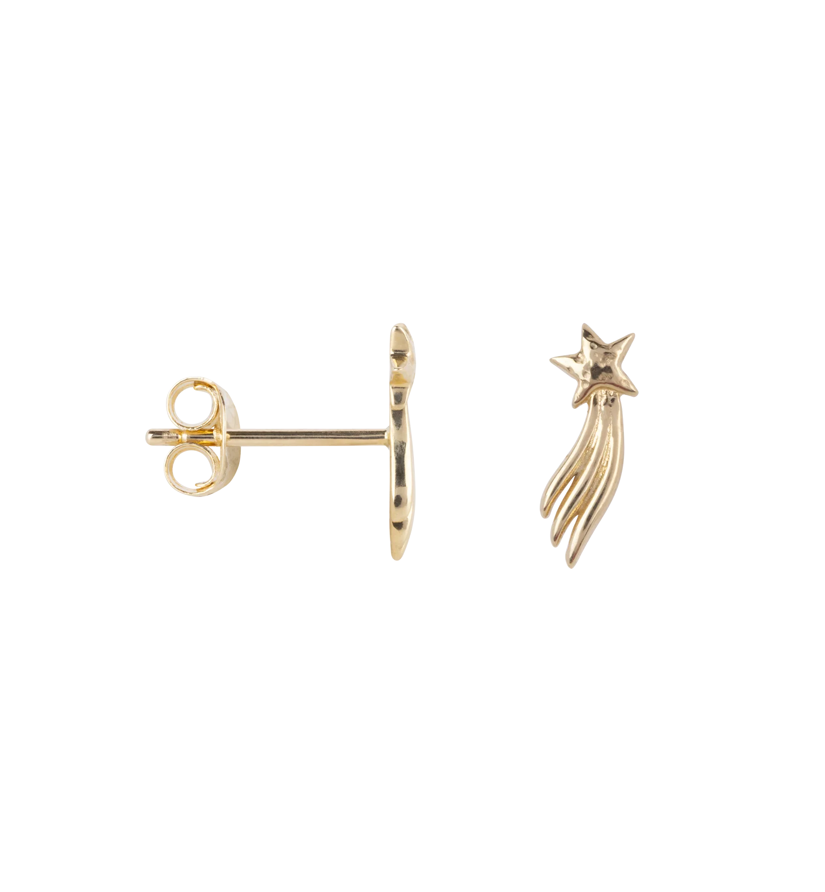 Single Meteor Stud Earring 14K