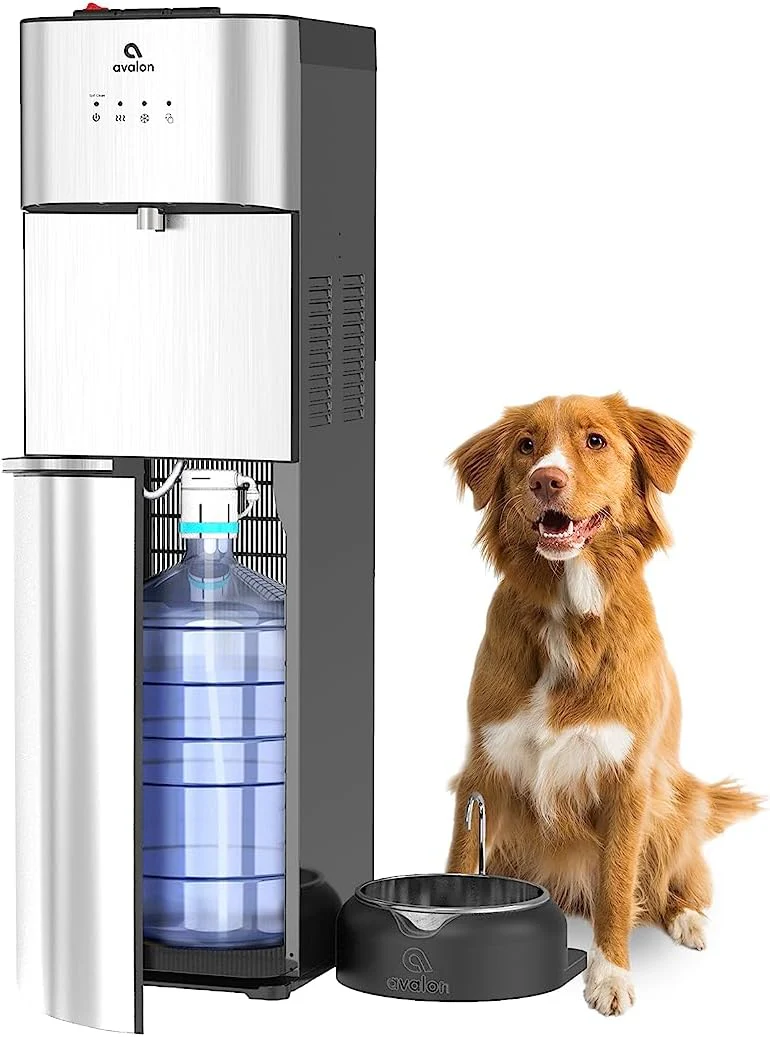 Limited Edition Self Cleaning Water Cooler Water Dispenser - 3 Temperature Settings - Hot, Cold & Room Water, Durable Stainless Steel Construction, Bottom Loading .