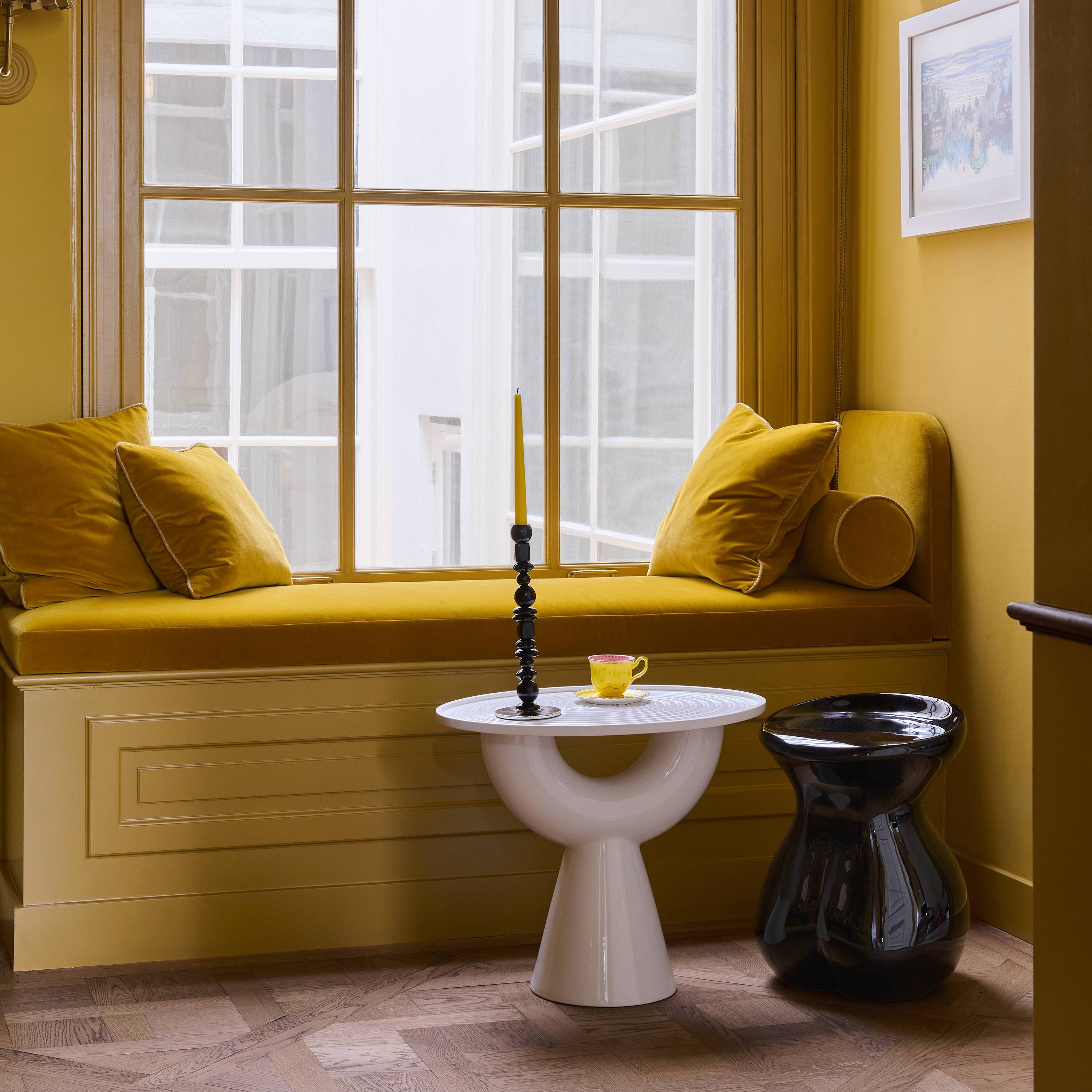 POLSPOTTEN Beads Kandelaar H 34 cm - Zwart