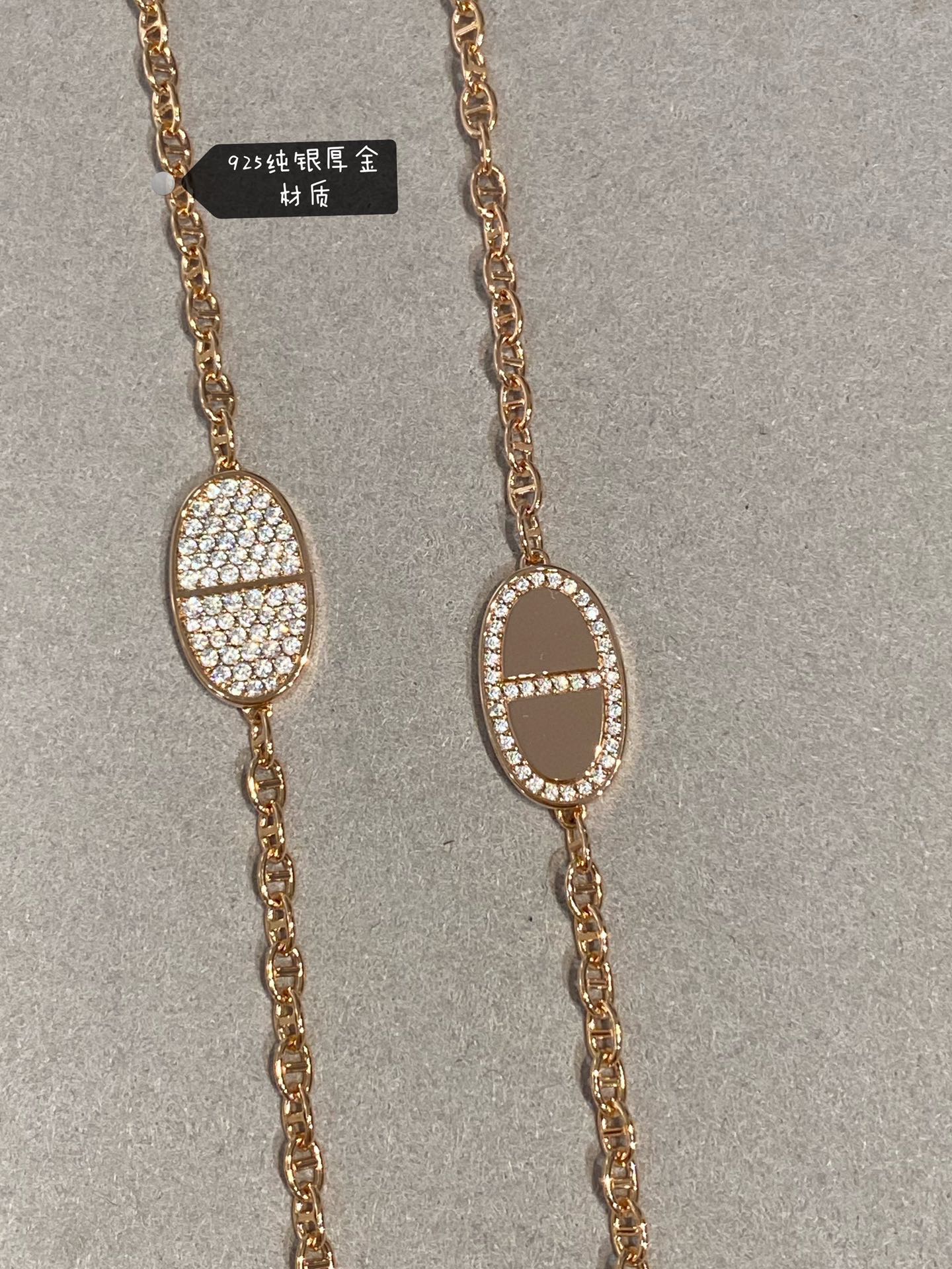 Hermes New Diamond Paved Pig Nose Bracelet - Original Replica Club