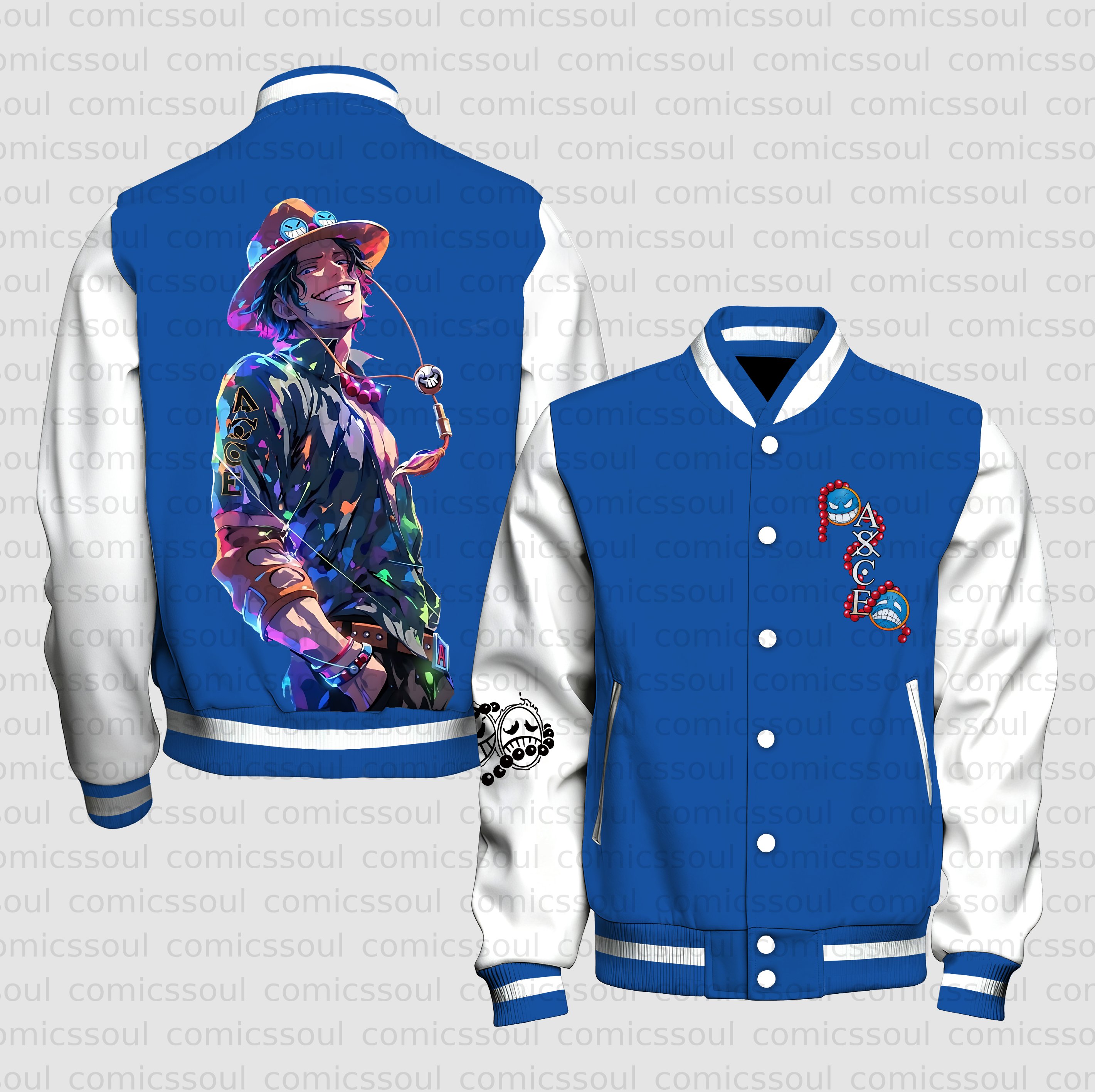 Unisex Vintage Anime Graphic Jacket