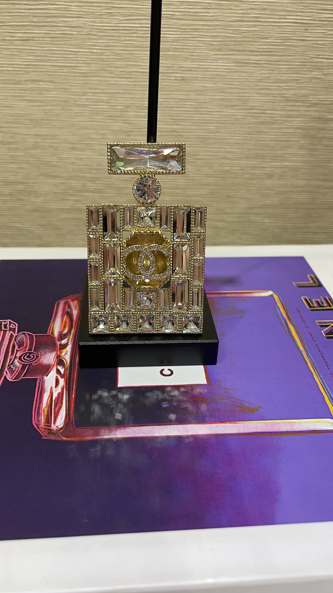 Chanel Rhinestone Perfume Bottle Brooch - Original Replica Club
