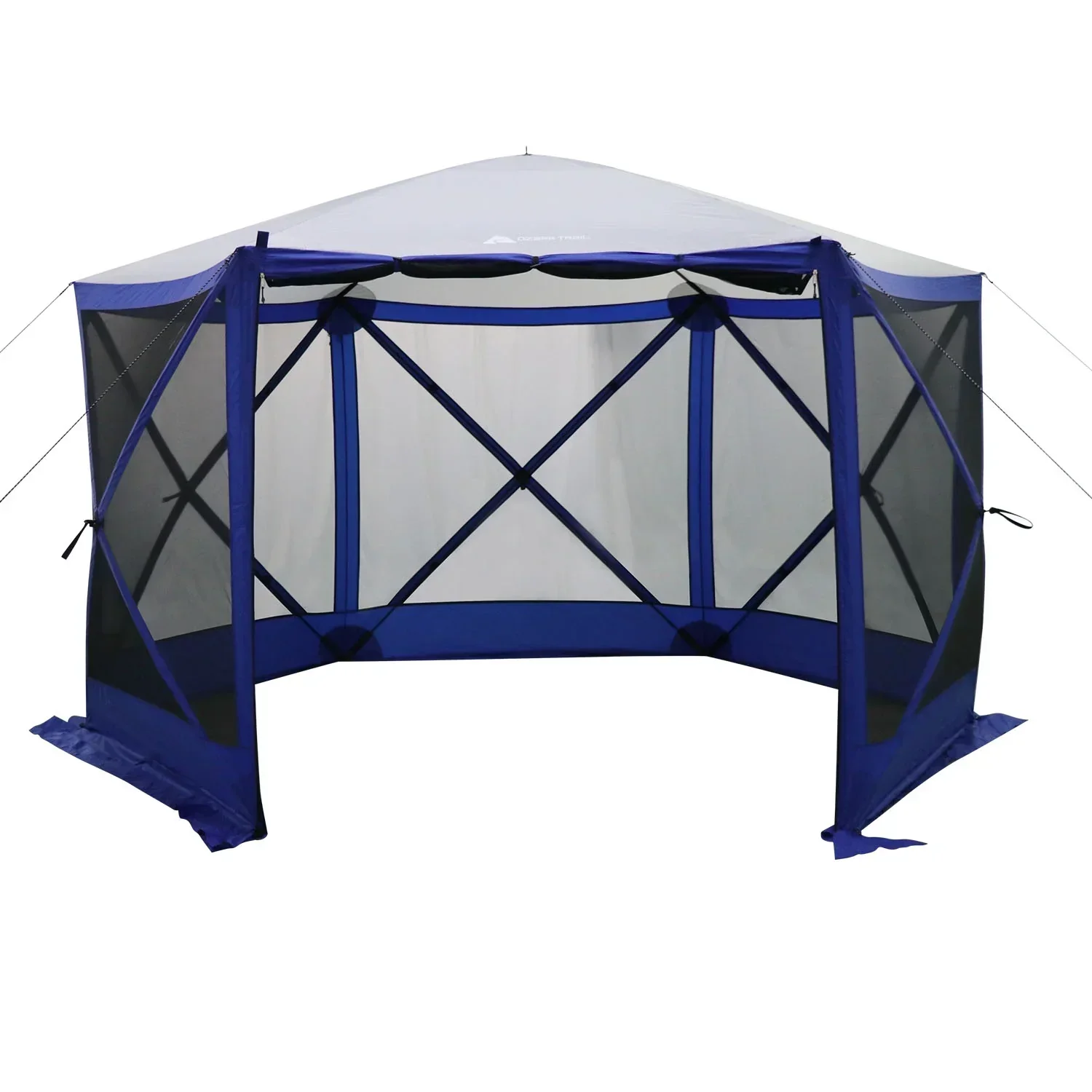Ozark Trail Outdoor Camping Screen House, 11 ft x 10 ft x 88.5 in, 1 Room, Blue - 6 Hub Ozark Trail Outdoor Camping Screen House, 11 ft x 10 ft x 88.5 in, 1 Room, Blue - 6 Hub