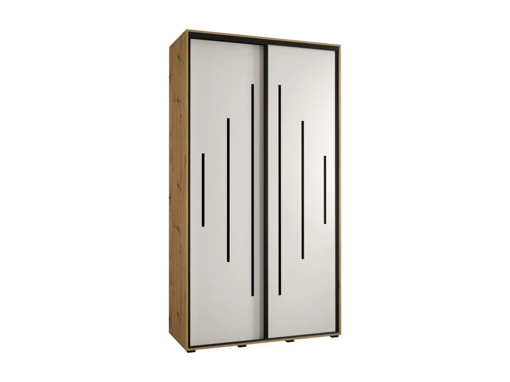 Armario 2 puertas batientes 235,2x140x45 cm, diseño vertical vii3681162