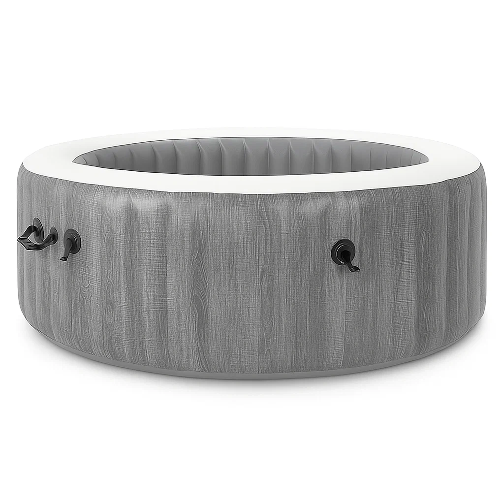 Spa hinchable redondo 4 plazas con sistema de burbujas y accesorios,Ø180 x Alt, 66 cm - bhZOjgl117Pn