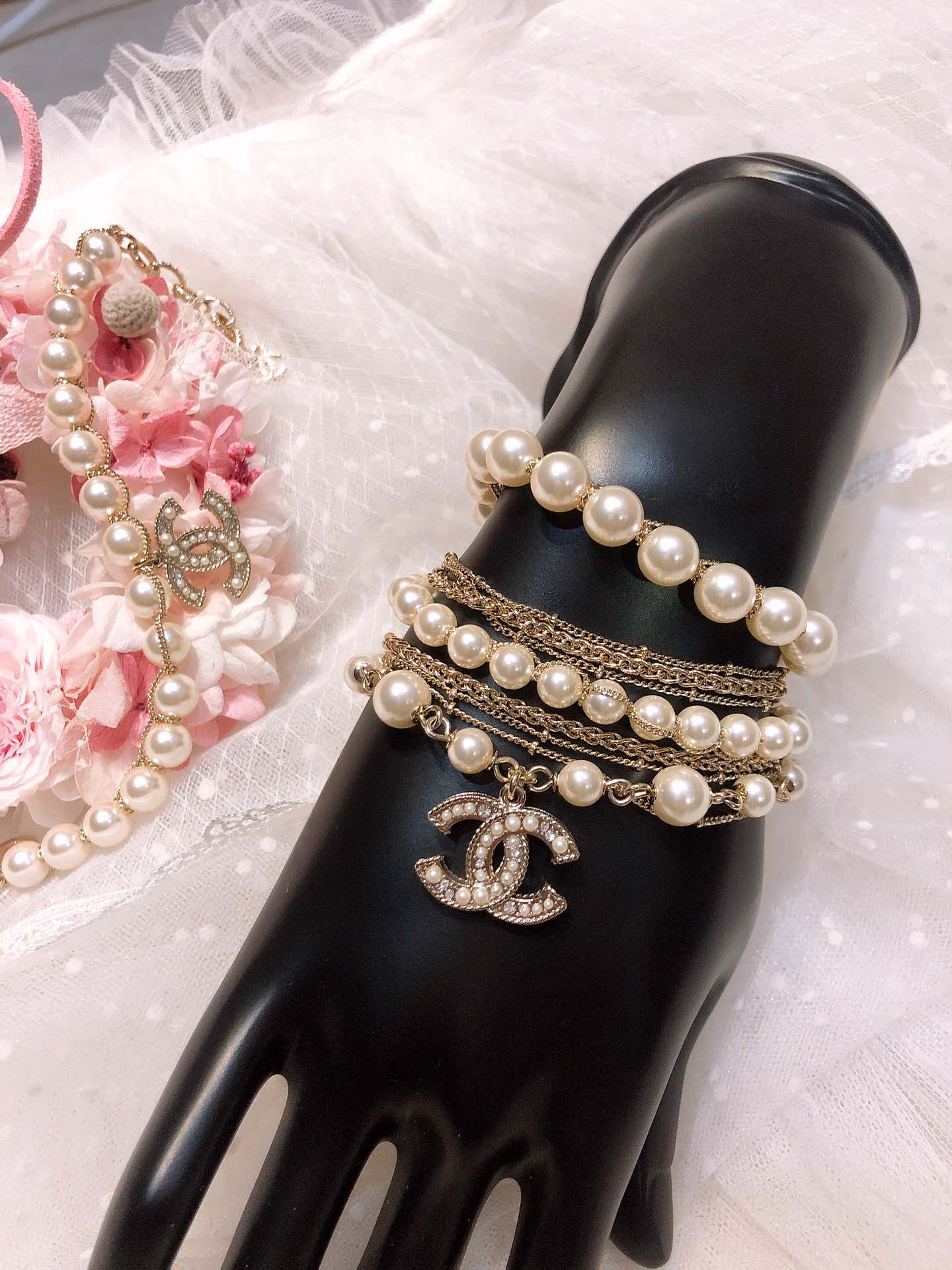 Chanel Vintage Multi Row Pearl Bracelet - Original Replica Club