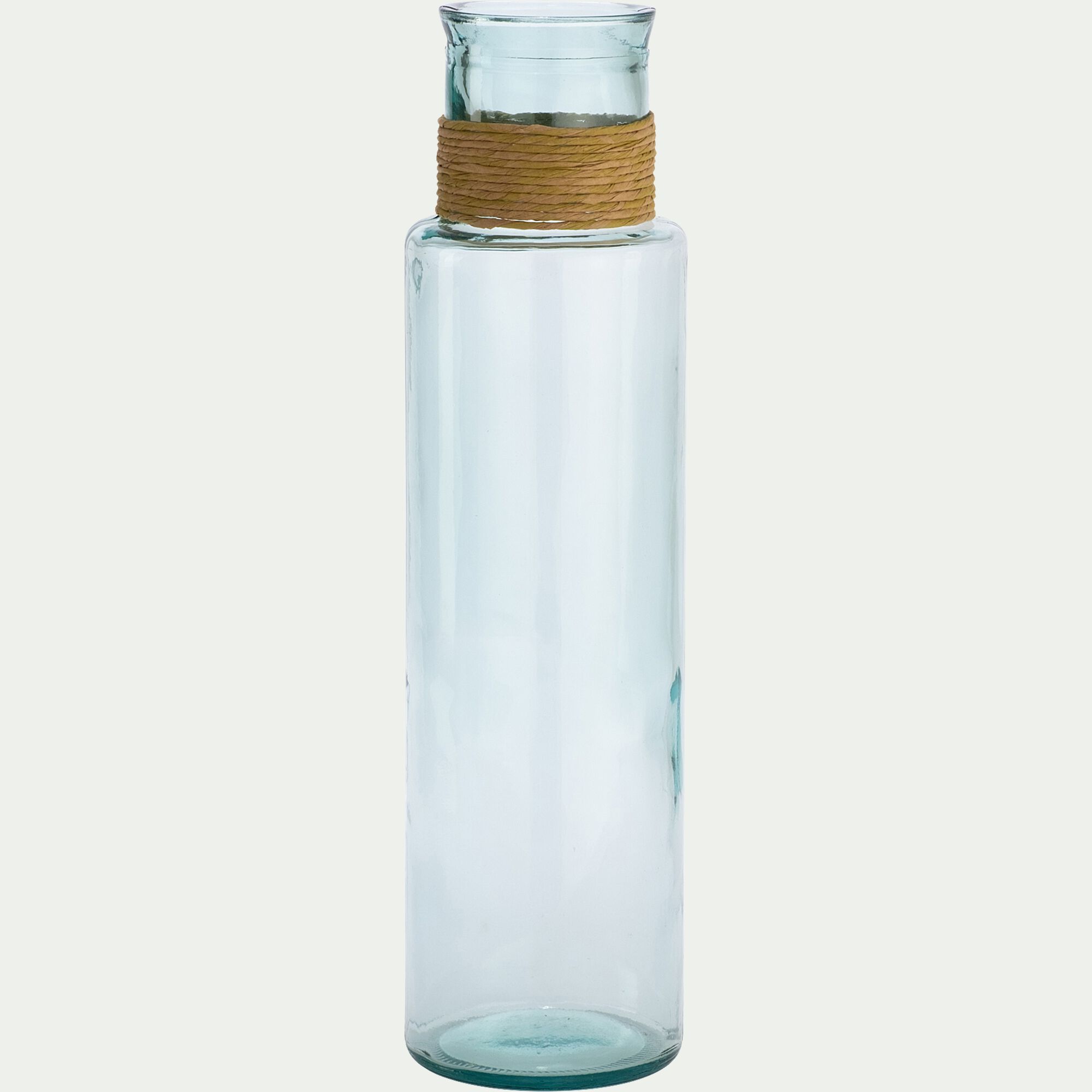 SORELLA - Vase tube en verre recyclé h55cm - transparent