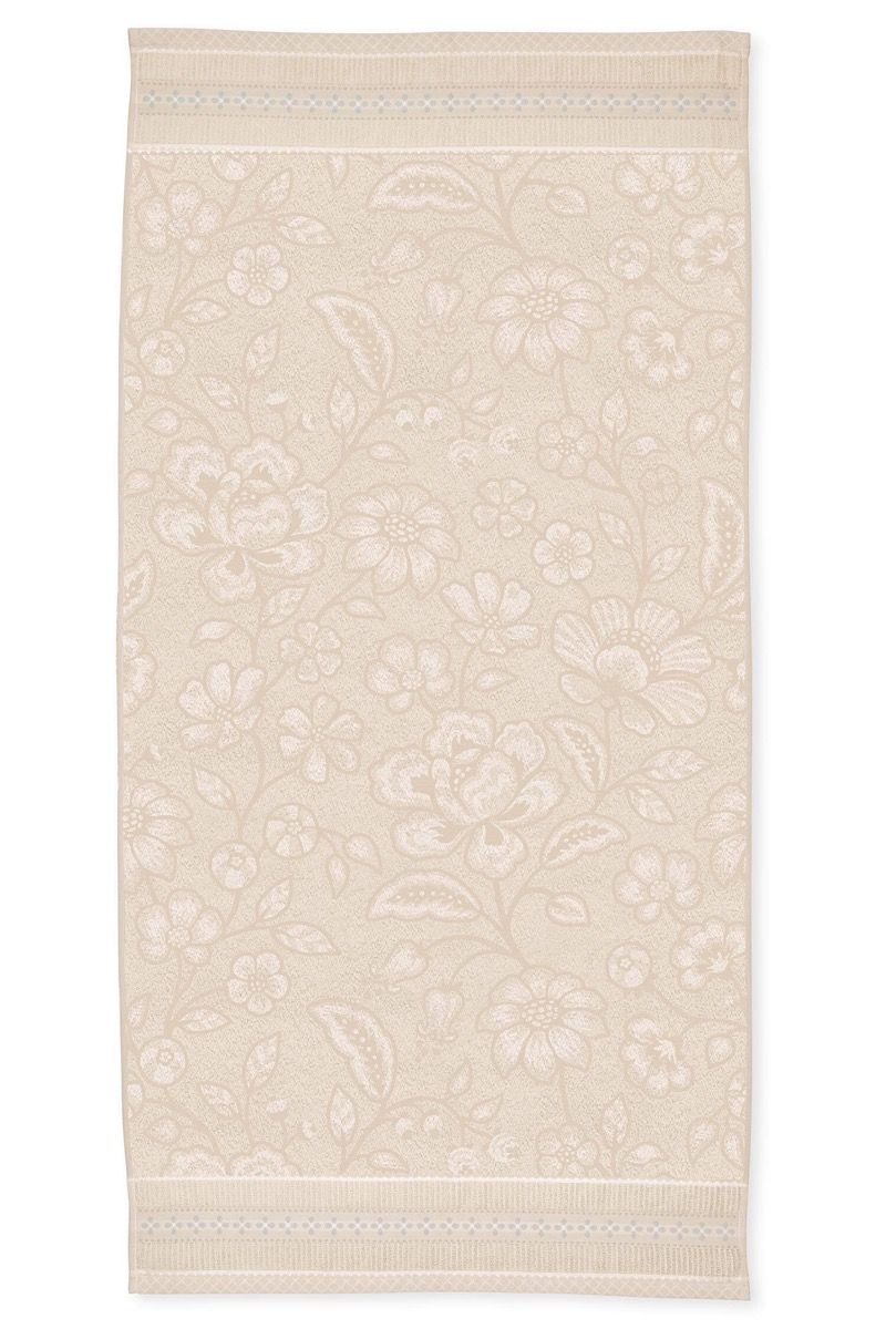 Large Bath Towel Jasmin Jacquard Sand 70x140cm