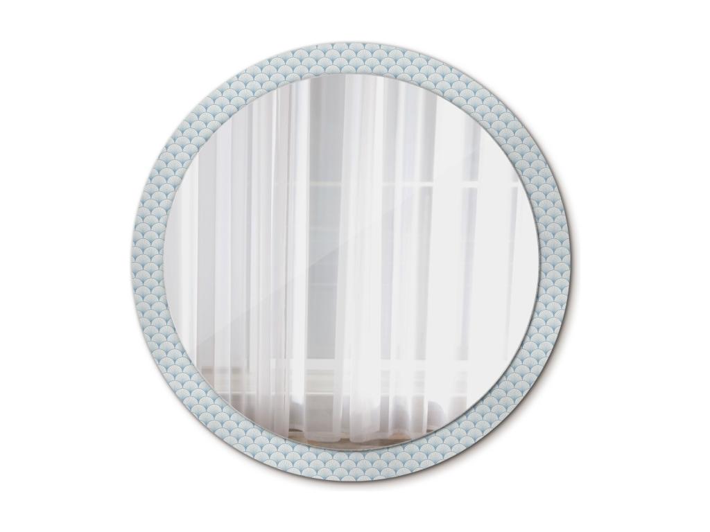 Espejo Redondo Decorativo - Patrón Retro Vintage - 100cm