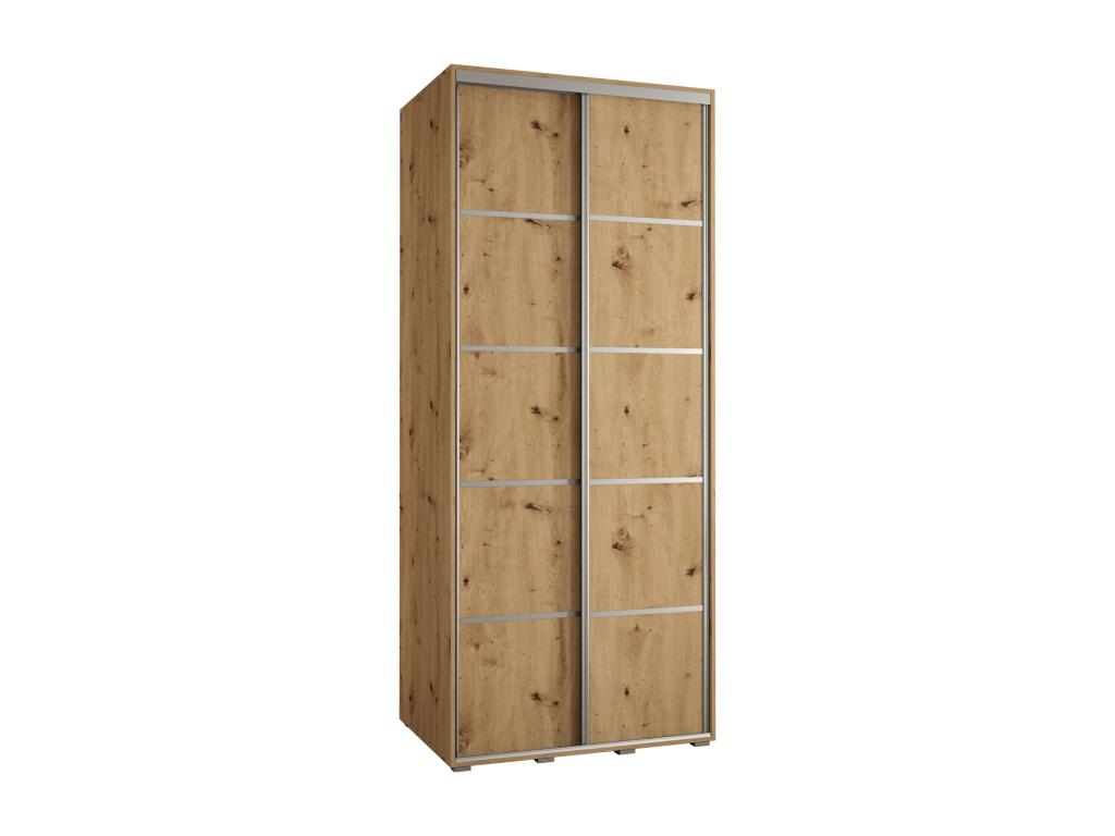 ARMARIO DAVOS 4 DE PUERTAS CORREDERAS 235,2/100/45 2 puertas (Artisan/Artisan/Plata)