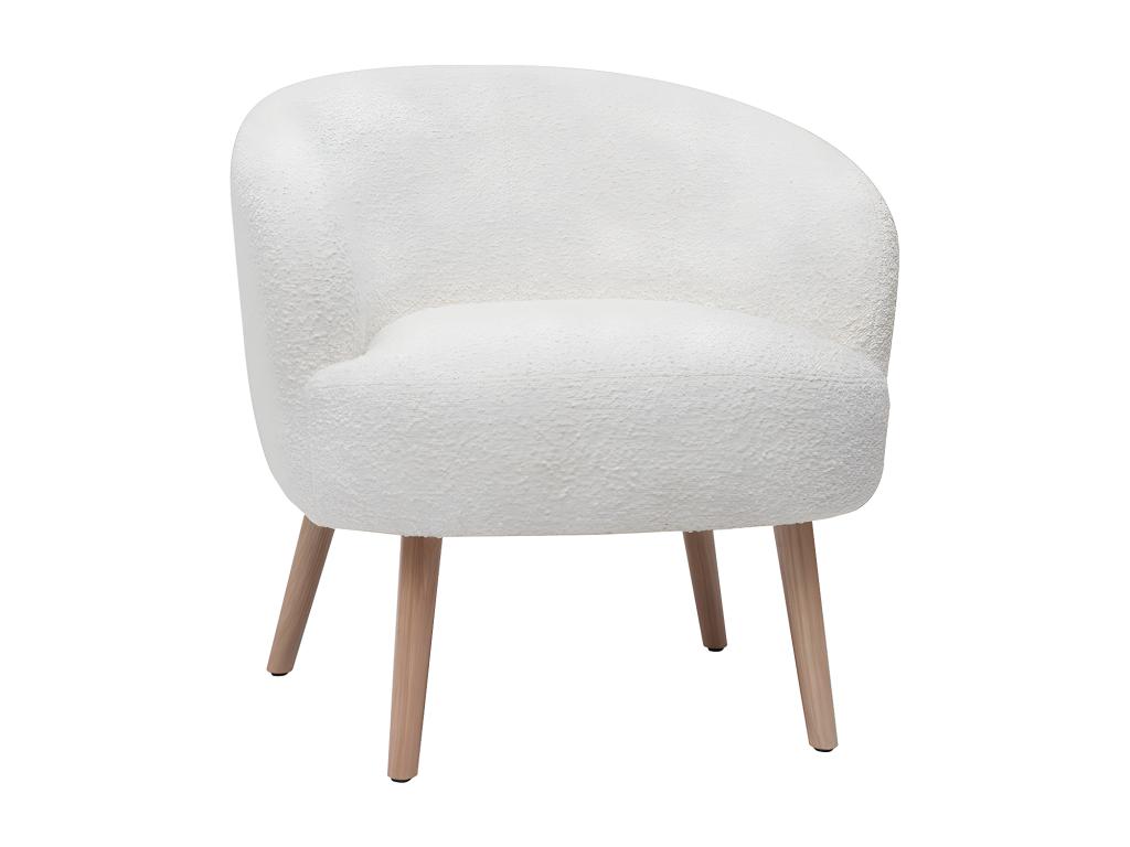 Sillón nórdico efecto borreguillo y madera Confortzx