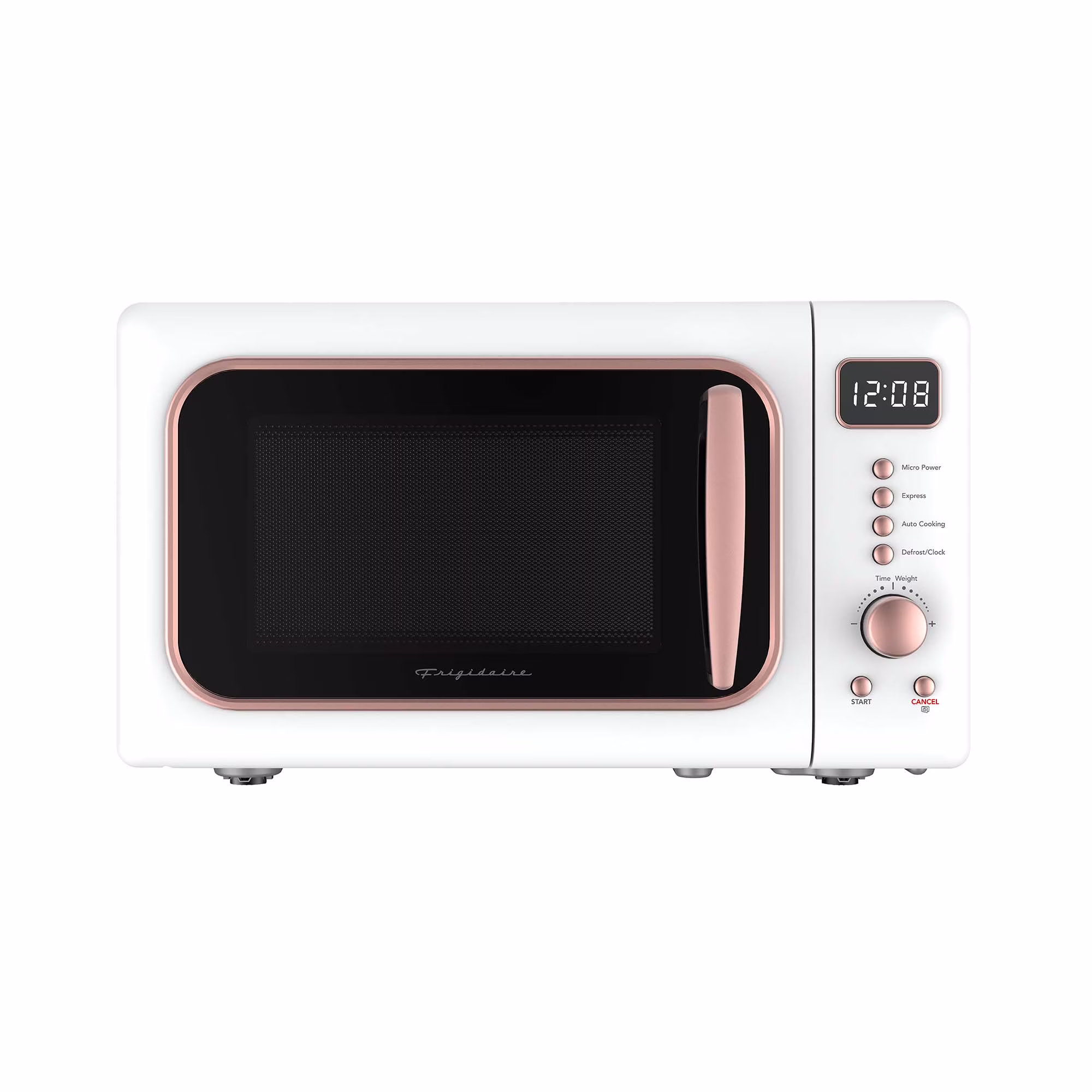 Frigidaire 0.7 Cu. Ft. Retro Countertop Microwave Oven, Black and Gold - Image 3