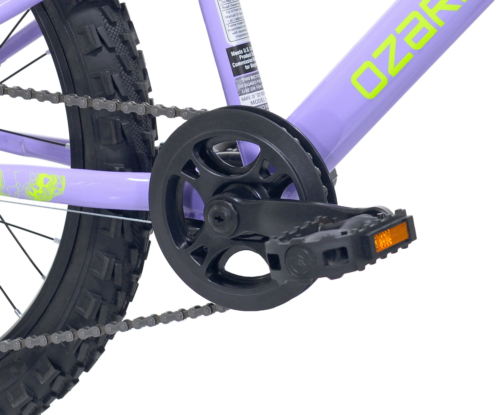20" Ozark Trail Vibe Mountain Bicycle, 7 Speed, Fits Rider 3'11"-4'4", Purple, Teen, Unisex - Image 10