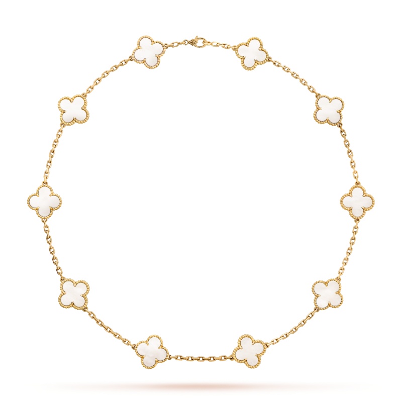 Replicate Vintage Alhambra necklace, 10 motifs(1:1 replica) - Original Replica Club