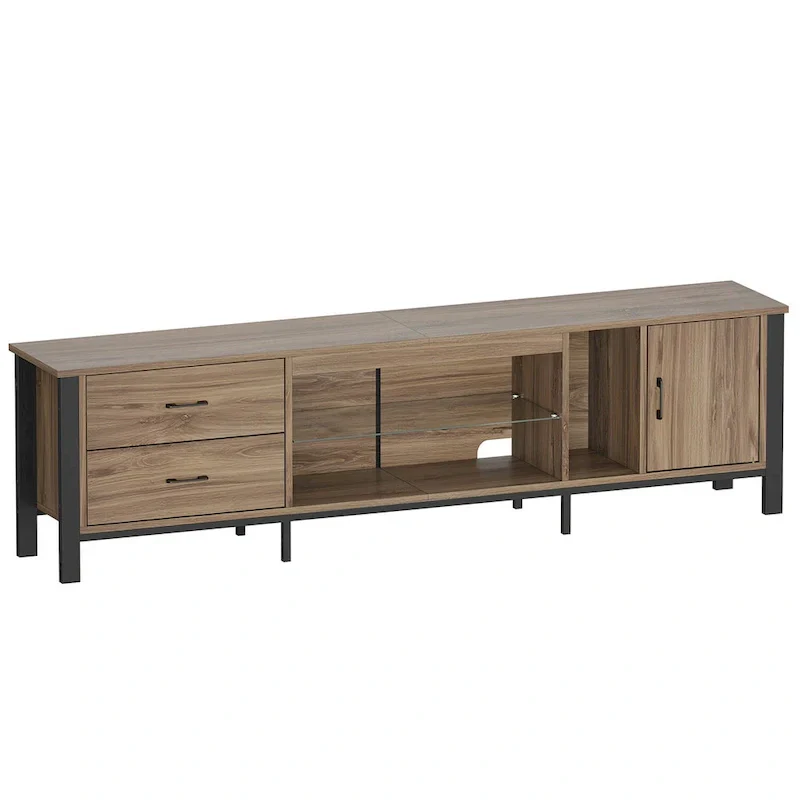 Contemporary 80-Inch TV Stand for 75/80/85 Inch TVs with 2 Drawers
