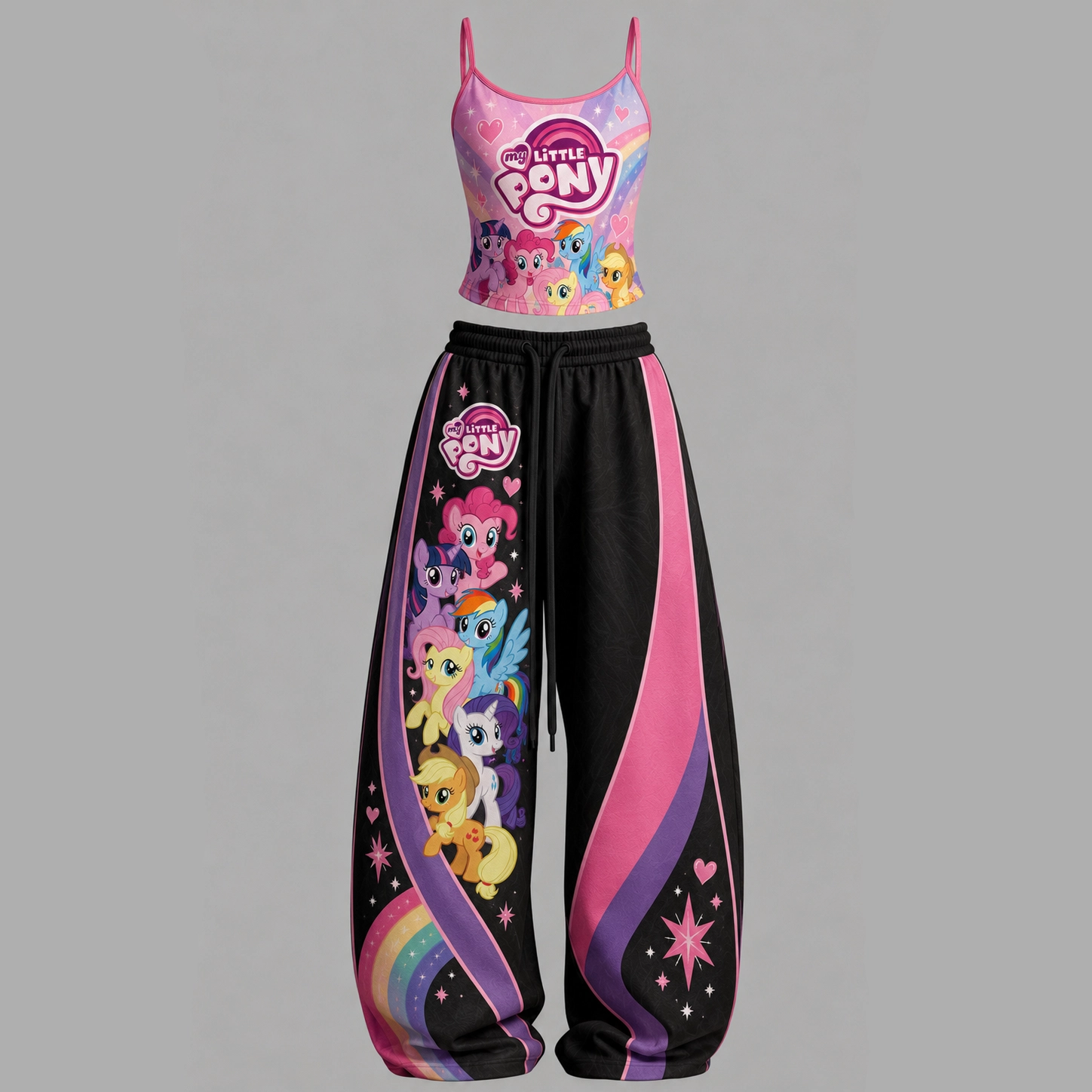 My Little Pony Top & Elasticated Trousers Two-Piece Set TeeThreads Sustain the Scene with Custom Apparel