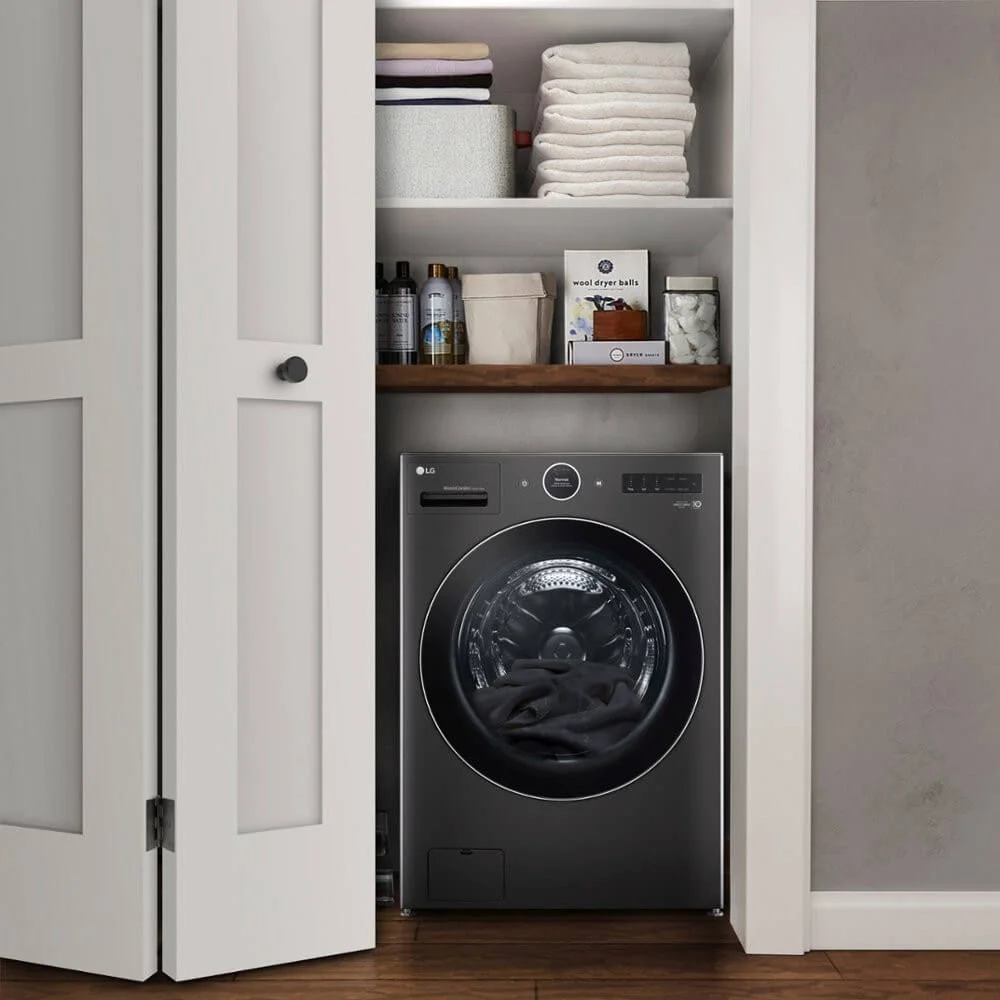 LG 5 Cu. Ft. Black Steel Electric All-in-One Washer Dryer Combo - Image 4