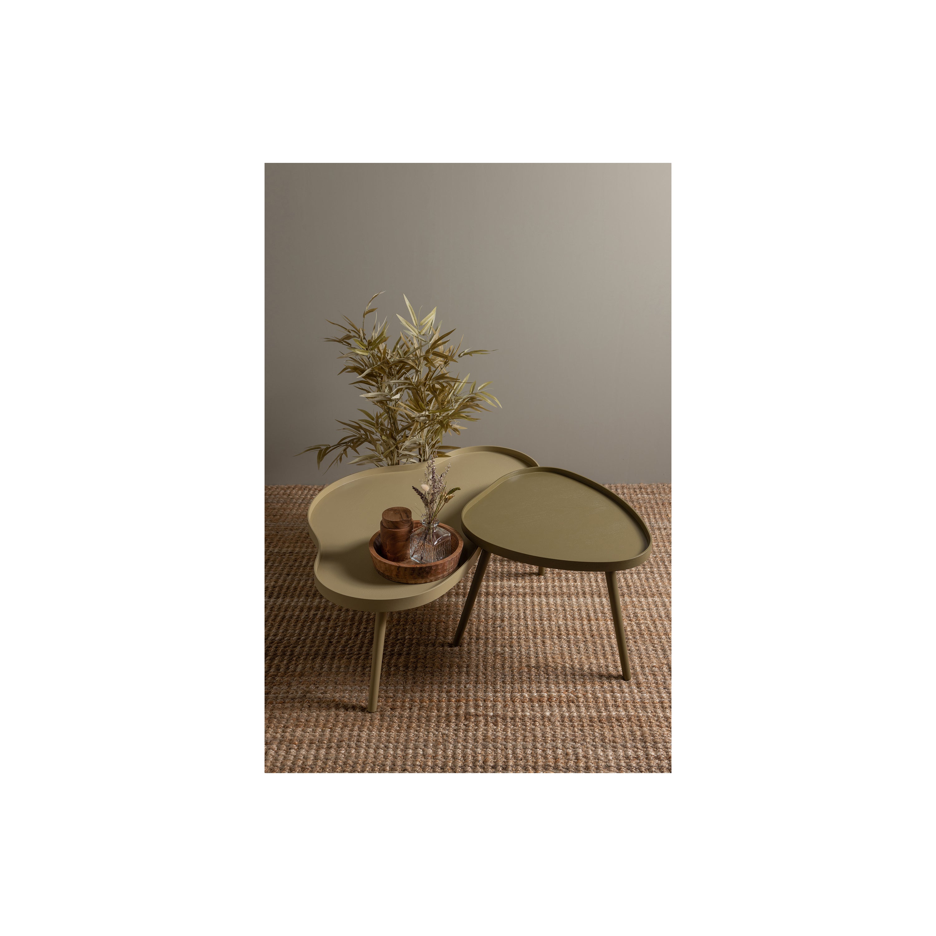 WOOOD Mae Bijzettafel - Grenen MDF - Sepia - 40x61x50