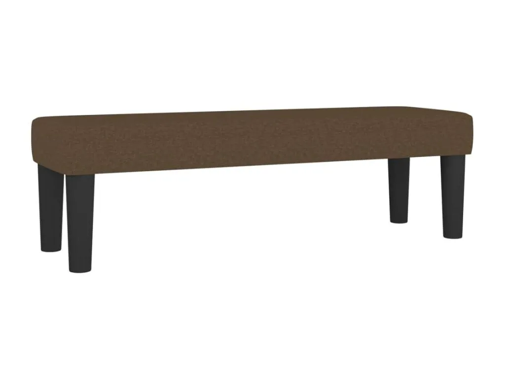 Banco marrón oscuro en tela 100x30x30 cm estilo clásico yfn3614513