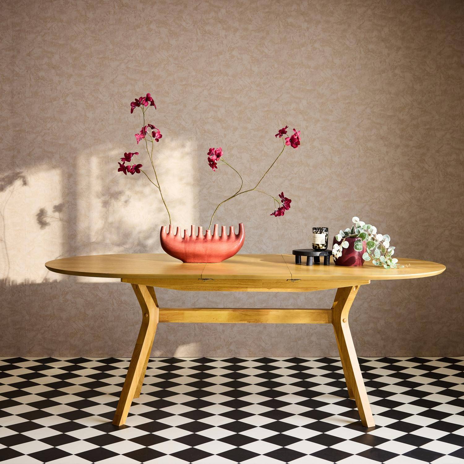 Olivia - Mesa de comedor extensible para 6-8 personas, 160-200cm