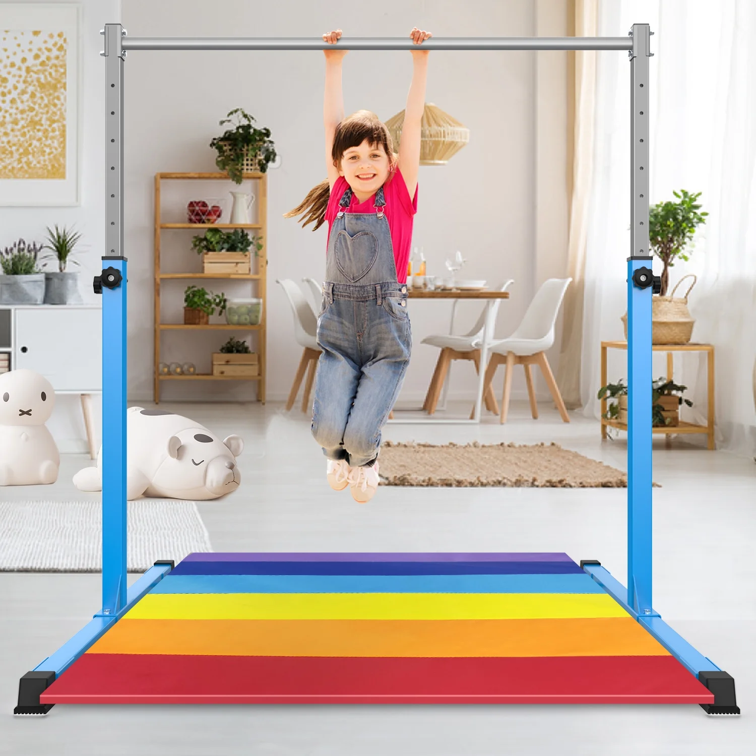 Safly Fun Anti Slip Adjustable Steel Gymnastics Bar, 50 in Width - Image 19