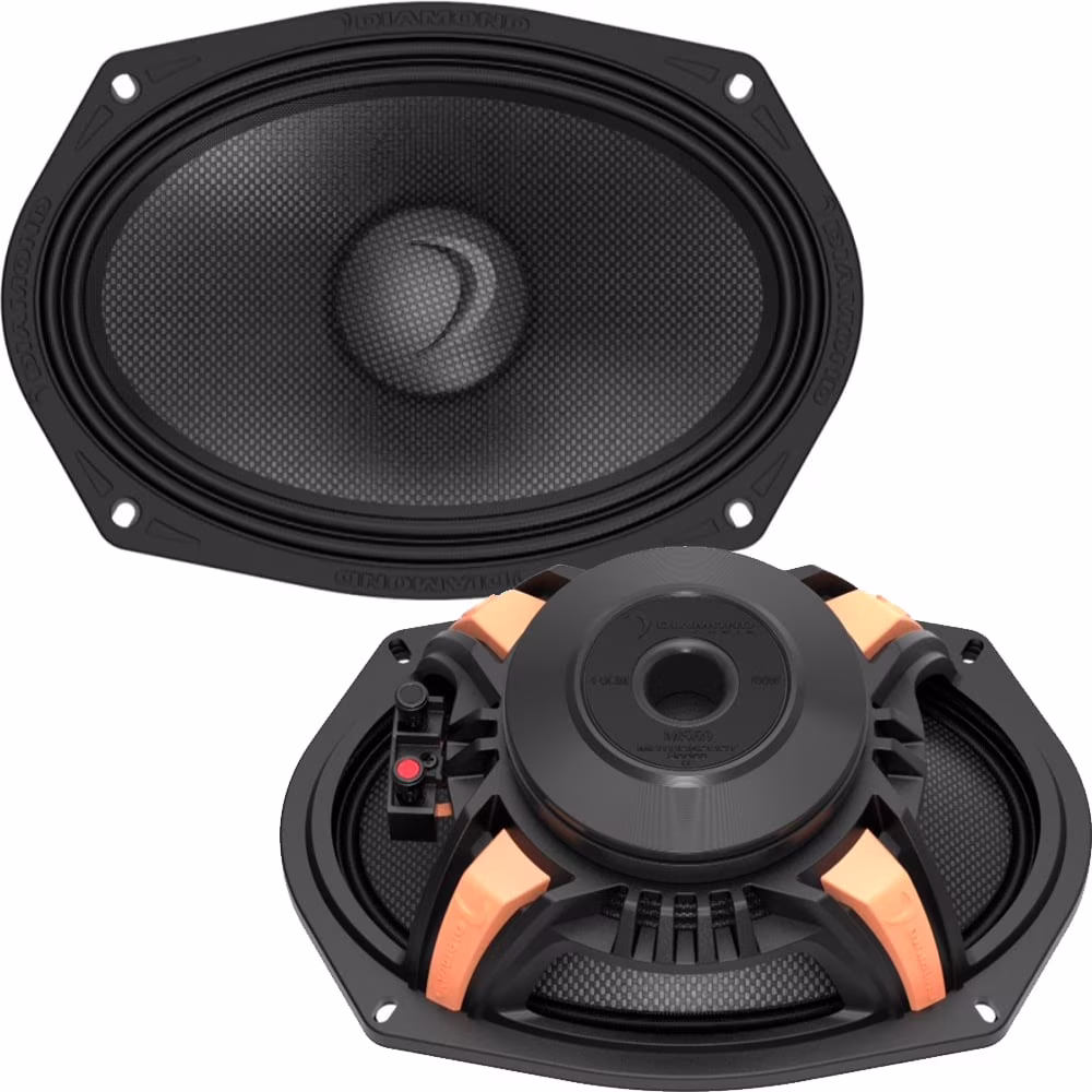 Diamond Audio MS69NEO 1400W Peak (700W RMS) 6X9 MS Neo Series Midrange Coaxial Speakers