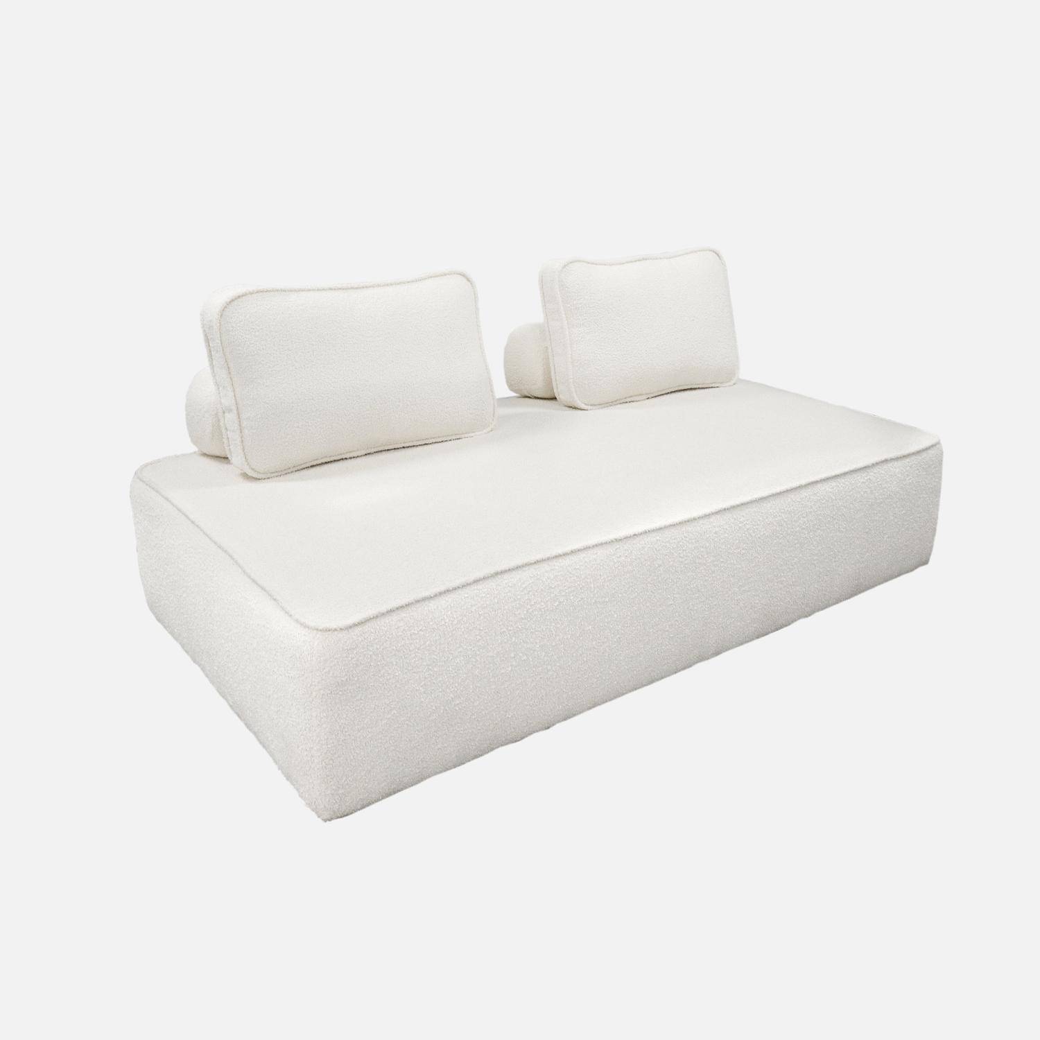 Bao - Sofá modular en tejido borreguito, 2 plazas