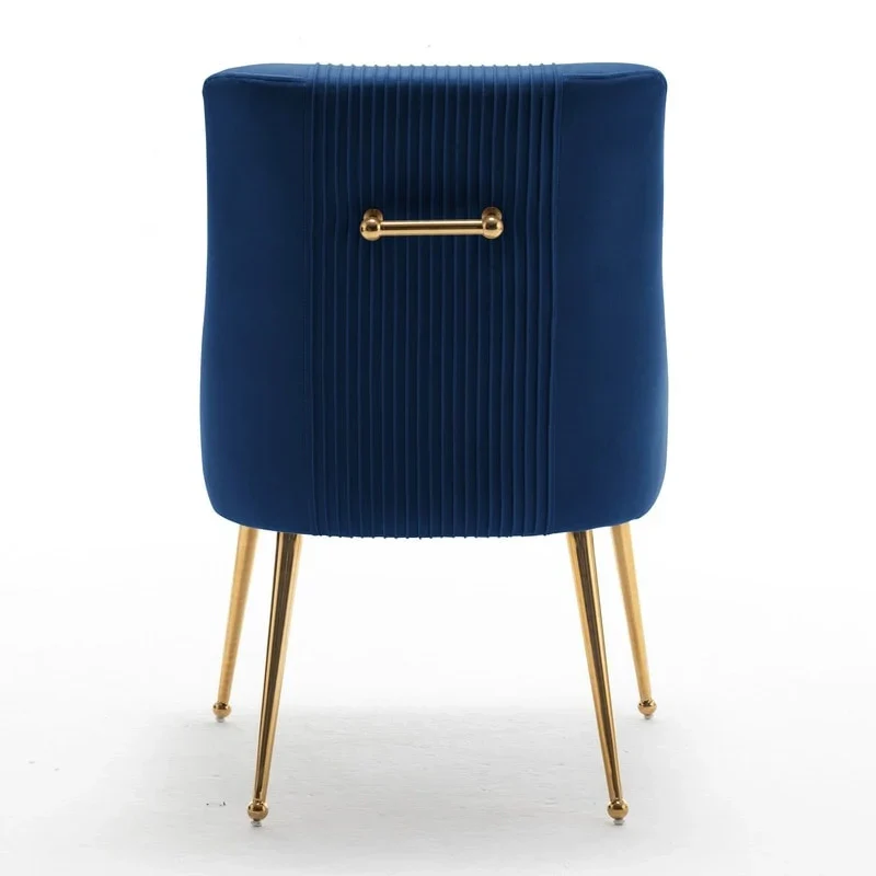 SEYNAR Set of 4 Modern Glam Boucle Velvet Dining or Vanity Chairs with Rear Handle