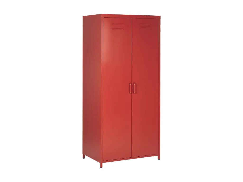 Armario metálico rojo Nidovia, 76x50 cm, diseño industrial xlj181019