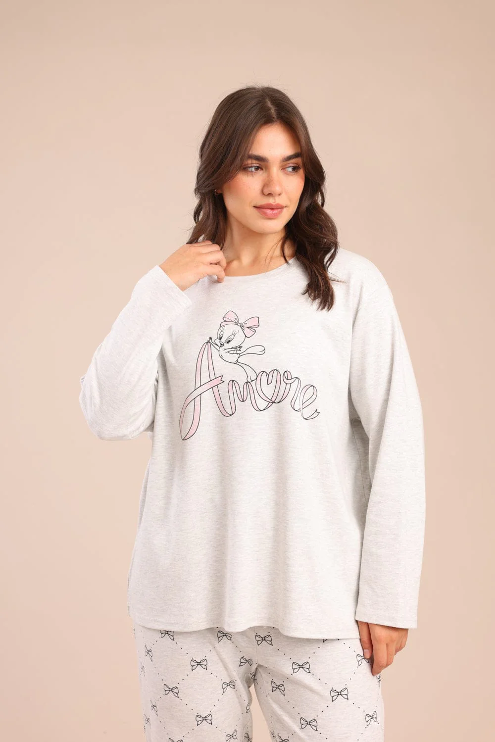 פיג'מה ממותגת לוני טונס| PLUS SIZE