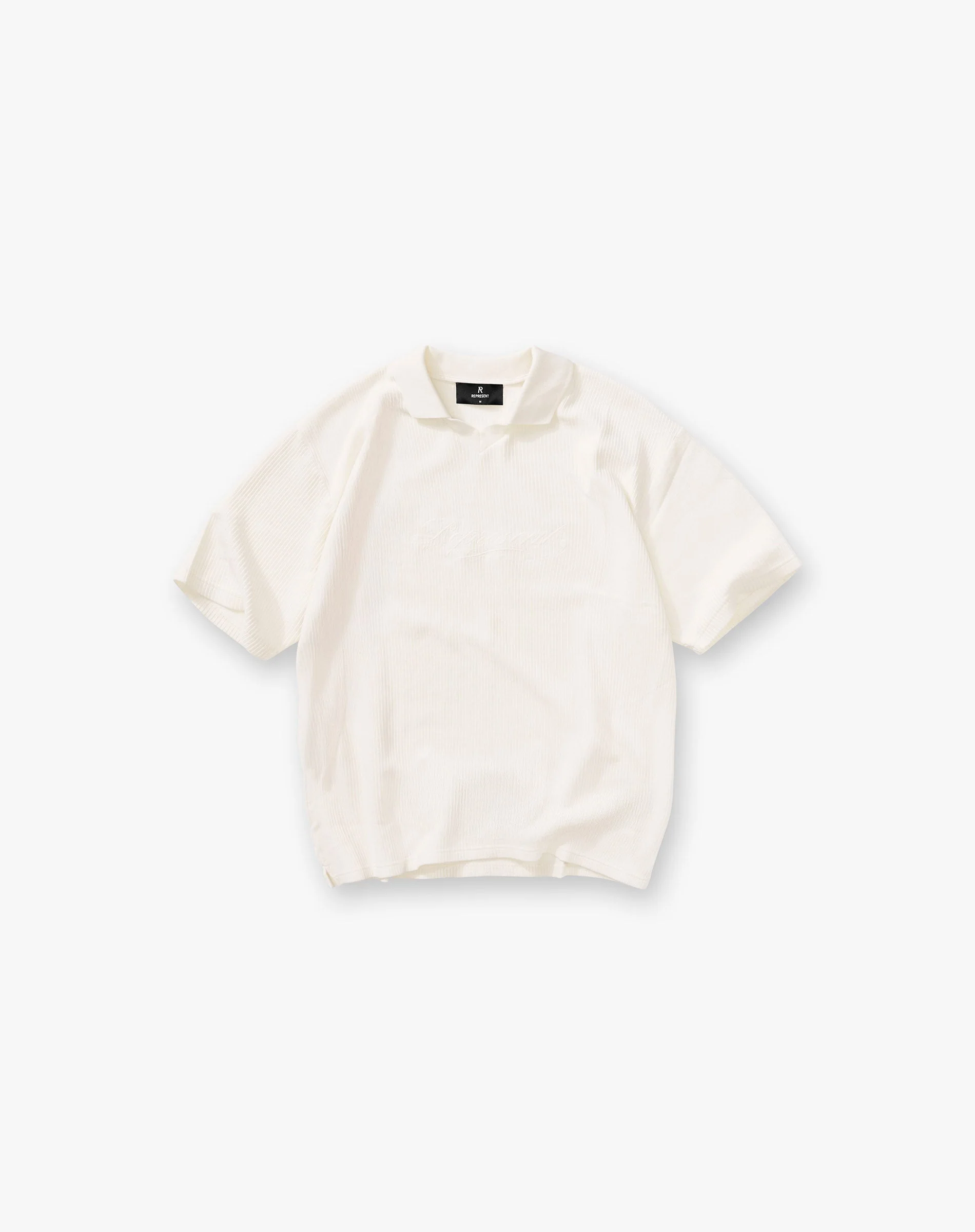 Ribbed Polo - Aged White
