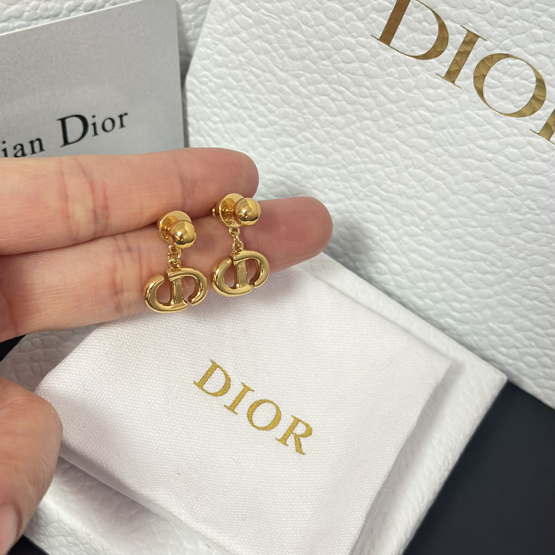 Dior CD Letter Stud Earrings - Original Replica Club
