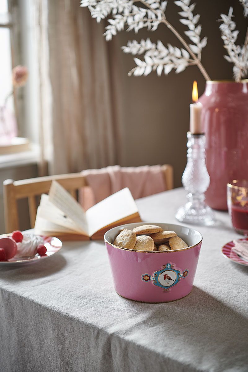 Bowl Love Birds Medallion Pink 15cm