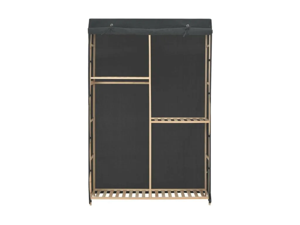 Armario de tela de 3 niveles gris 110x40x170 cm irir82616