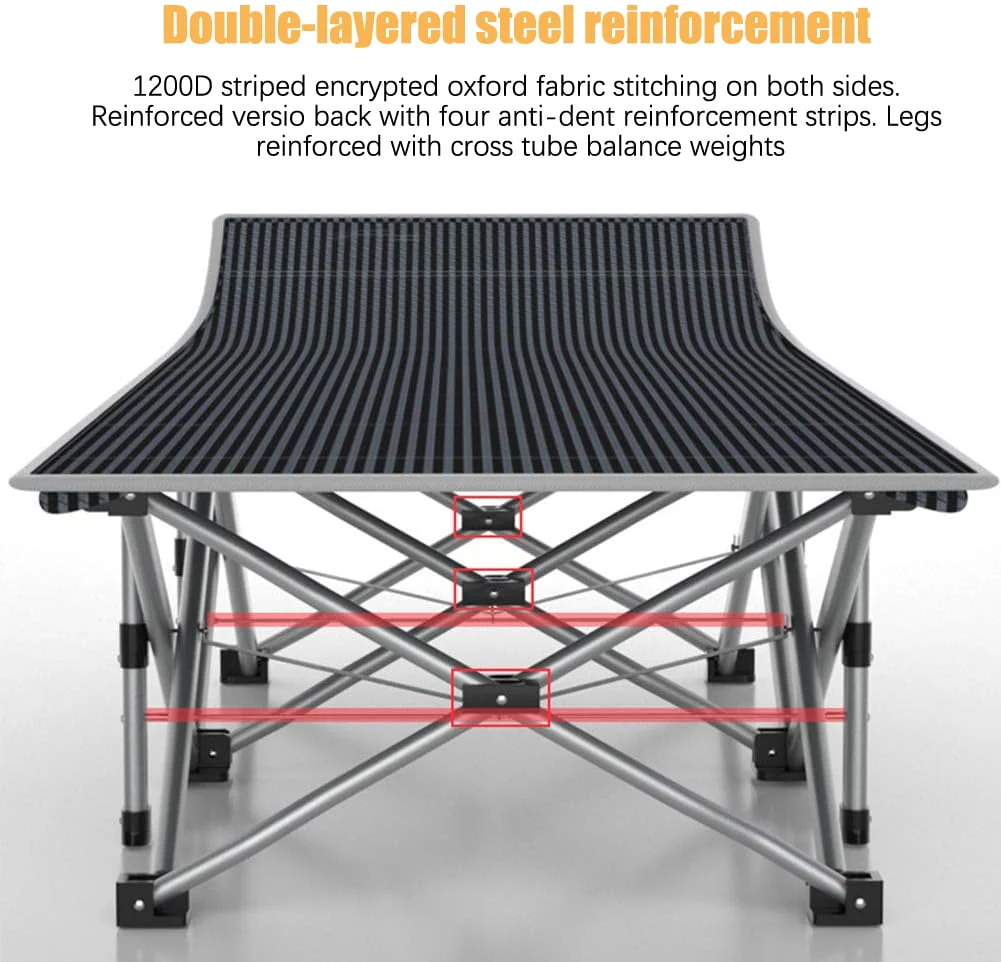 SUGIFT 2 Pack Portable Folding Beds for Adults, Heavy Duty Outdoor Bed with Carry Bag - Image 7