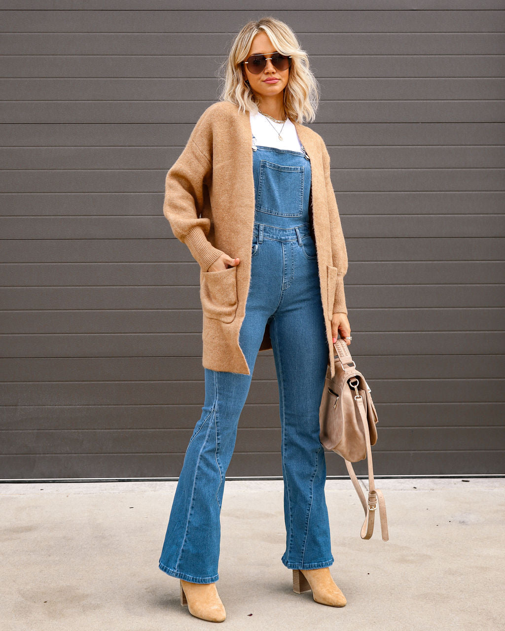 Franklin Pocketed Knit Cardigan - Camel - Se7enfashion