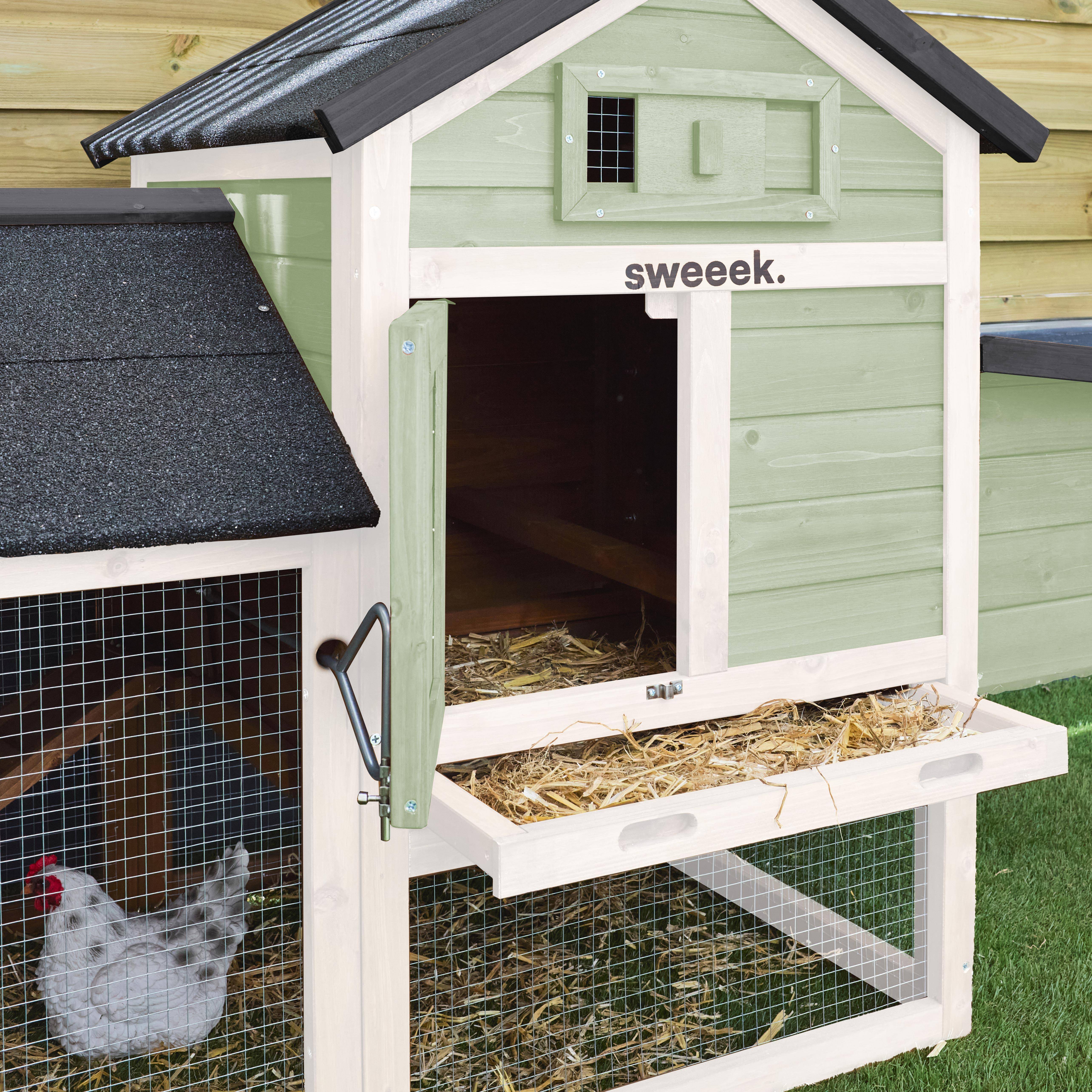 Galinette - Gallinero de madera con corral para 3 gallinas