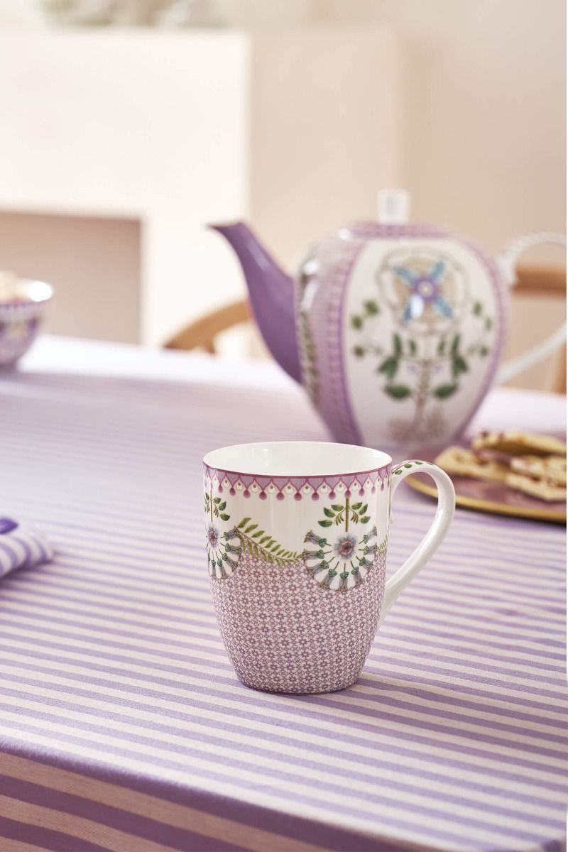 Mug Large Lily&Lotus Tiles Lilac