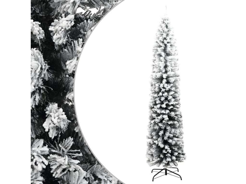 Árbol de Navidad artificial fino copo de nieve verde 180 cm PVC