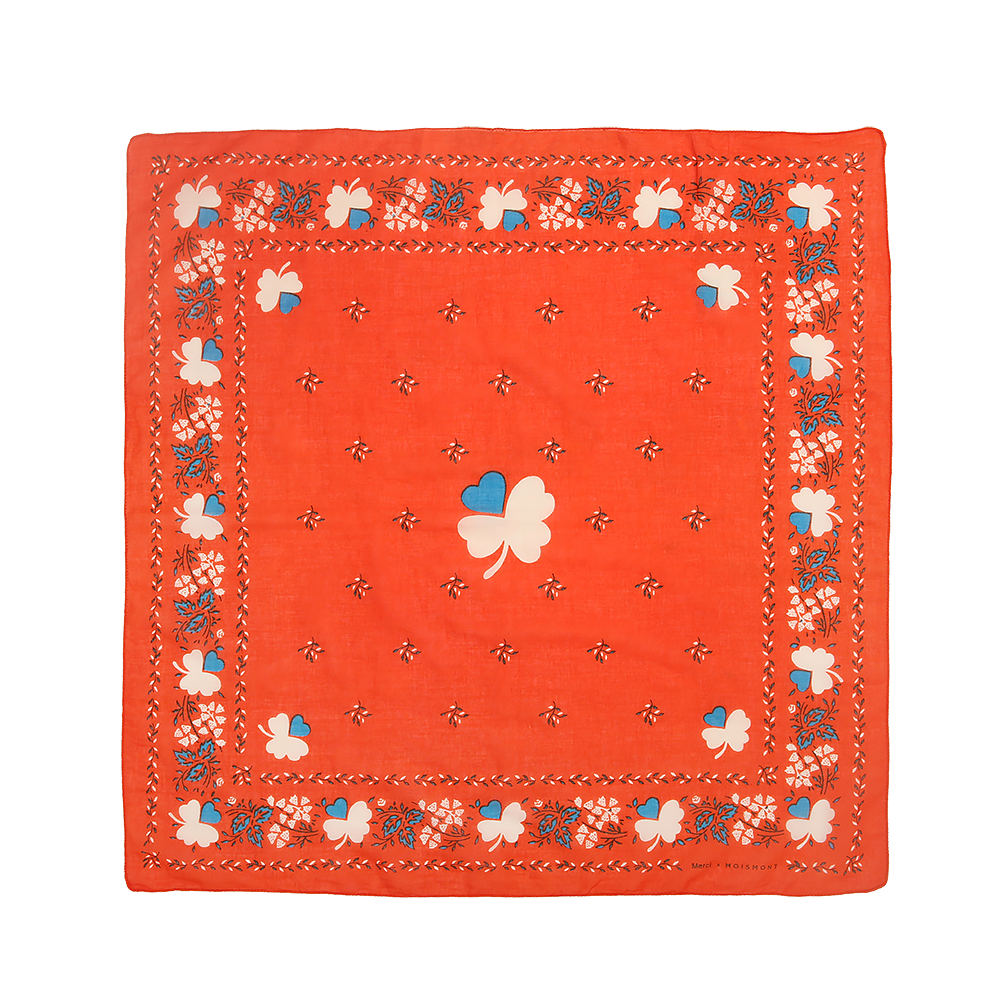 Moismont x Merci -  Bandana Trèfle - Orange