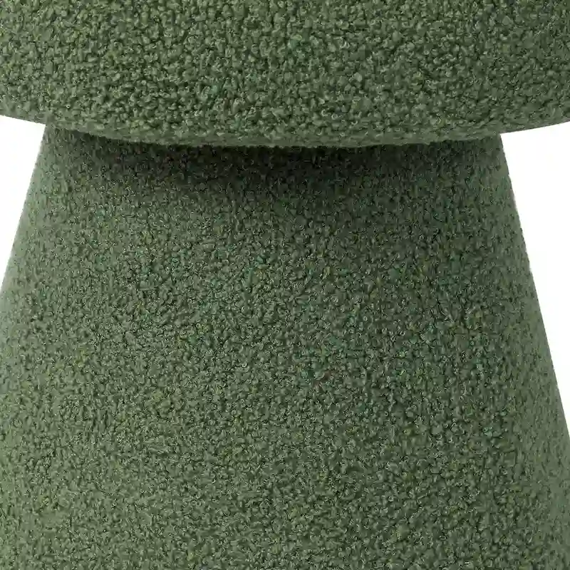 Adeco Large Soft Mushroom Ottoman - Versatile Foot Stool for Living Room and Bedroom
