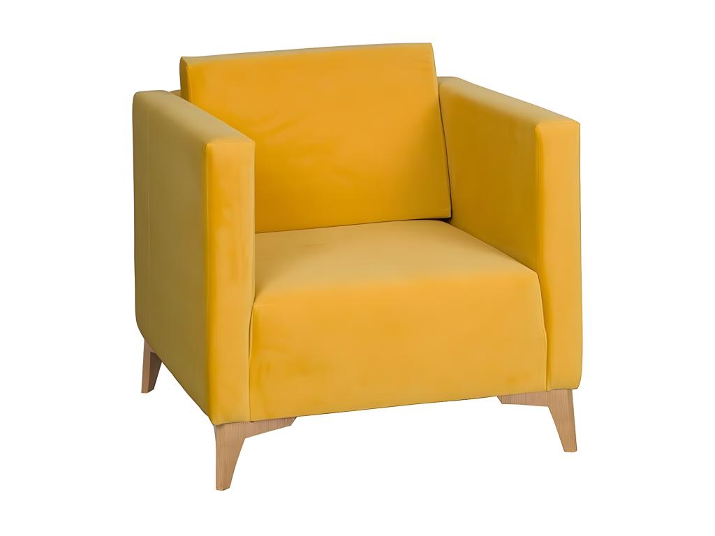 Sillón Luzssnh K102 - Amarillo - 74x76x82cm - Tapiz - Patas Plástico