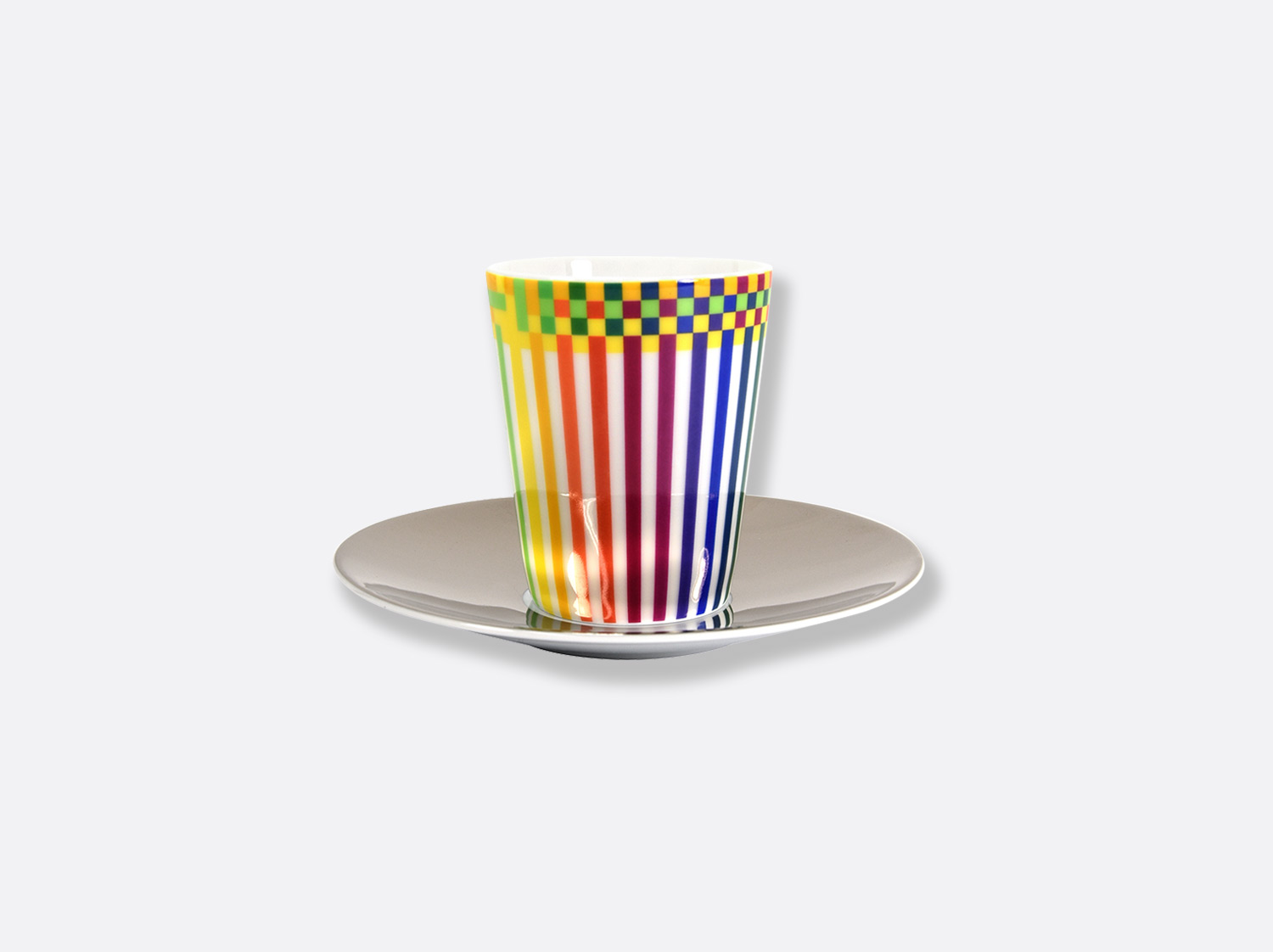 Coffret de 2 tasses et soucoupe platine 7 cl