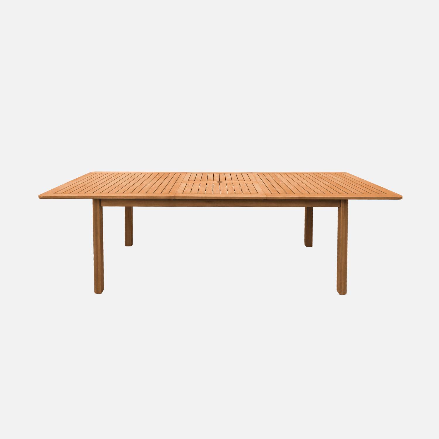 Arbo - Mesa de jardín extensible de madera de eucalipto, 6-8 plazas