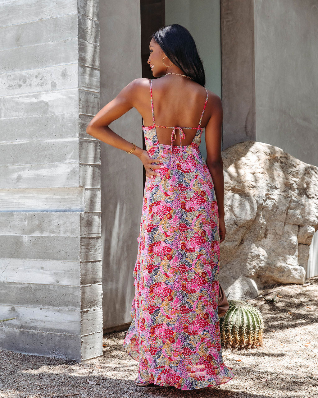 Sunita Floral Ruffle Maxi Dress - FINAL SALE - Se7enfashion