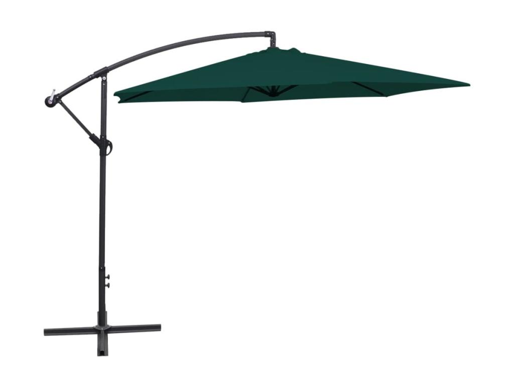 Sombrilla voladiza 3 m Verde