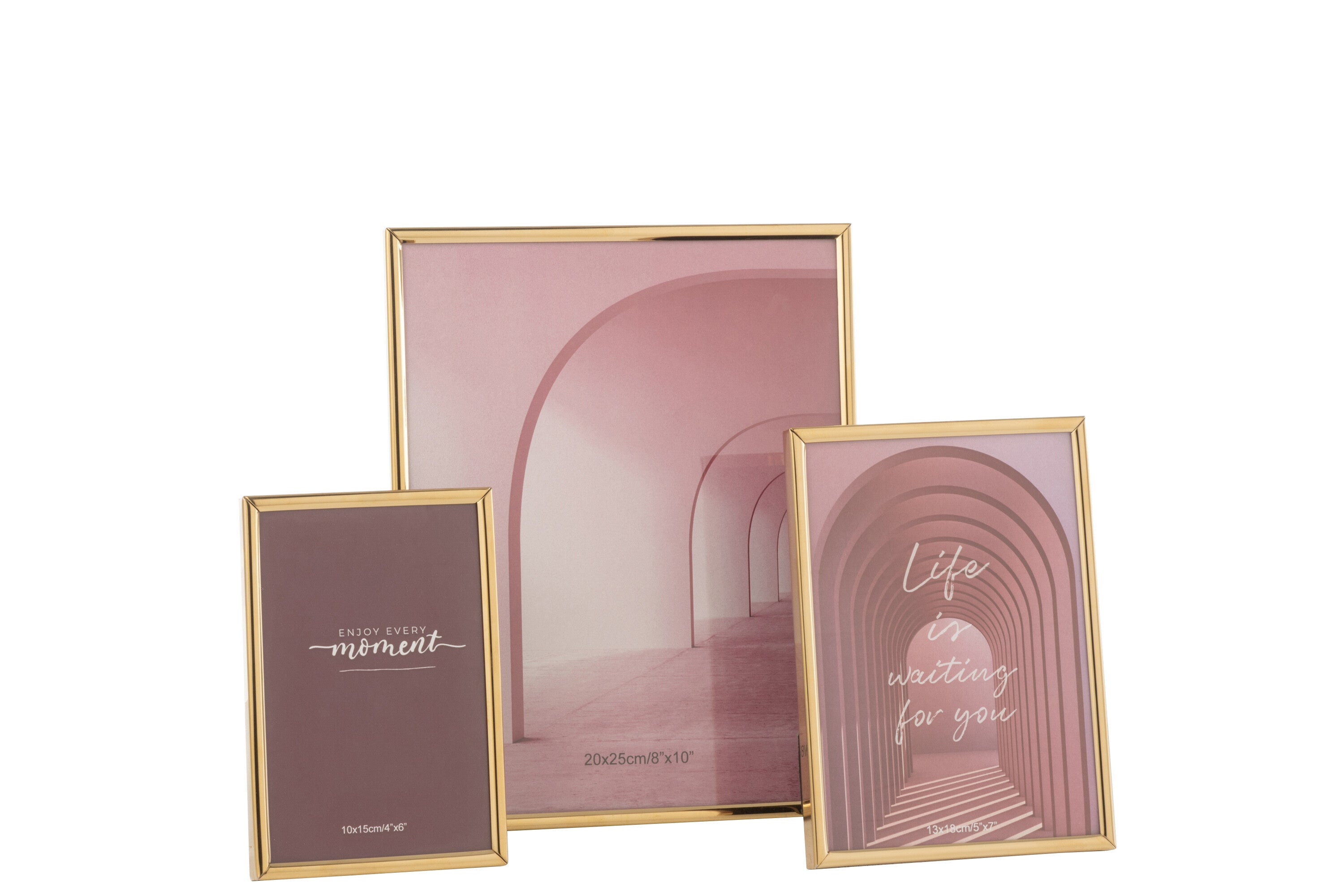 J-Line fotolijst Tracy - metaal - goud blinkend - large