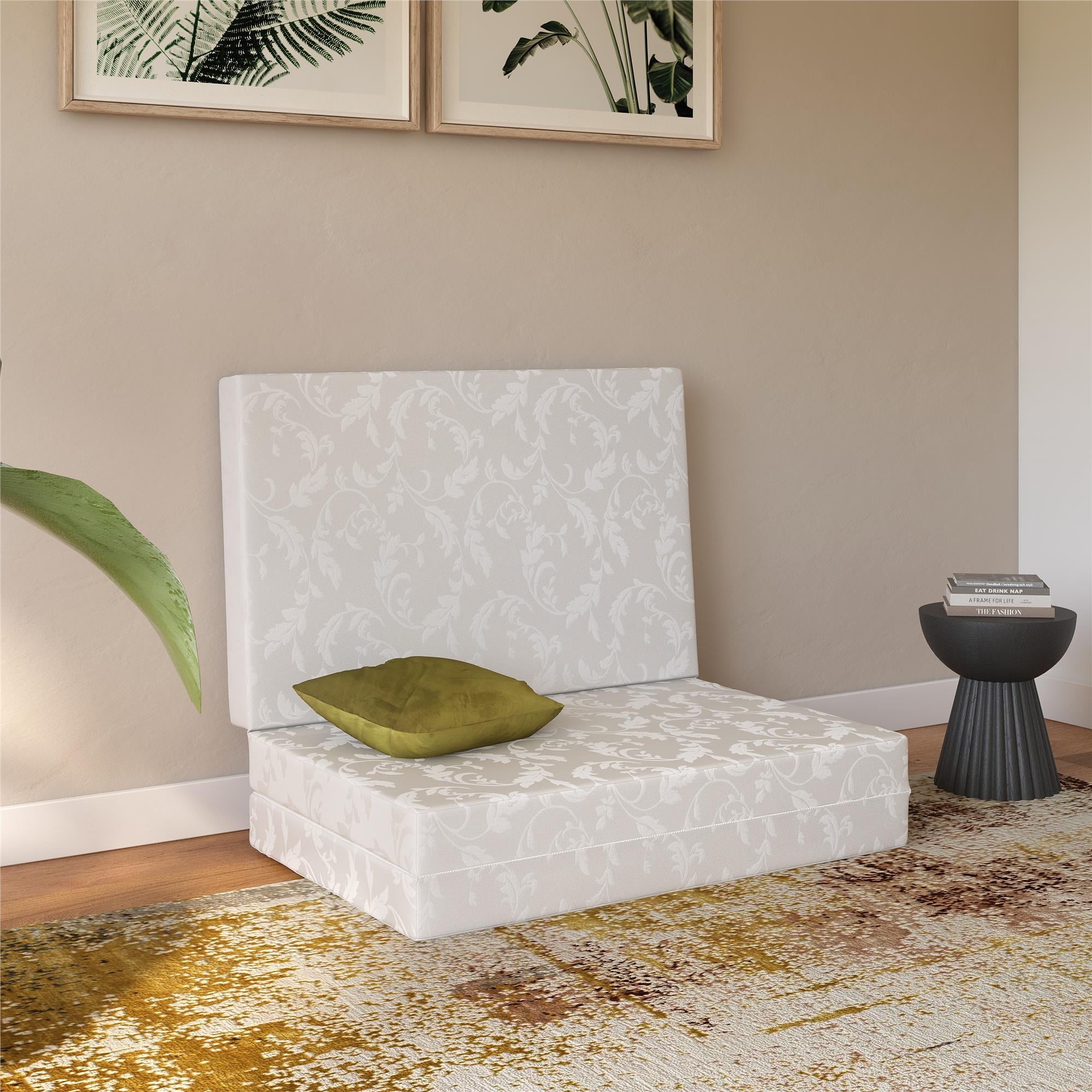 Aries 4-Inch Tri Folding Mattress with Carry Bag and Washable Cover. Twin Size