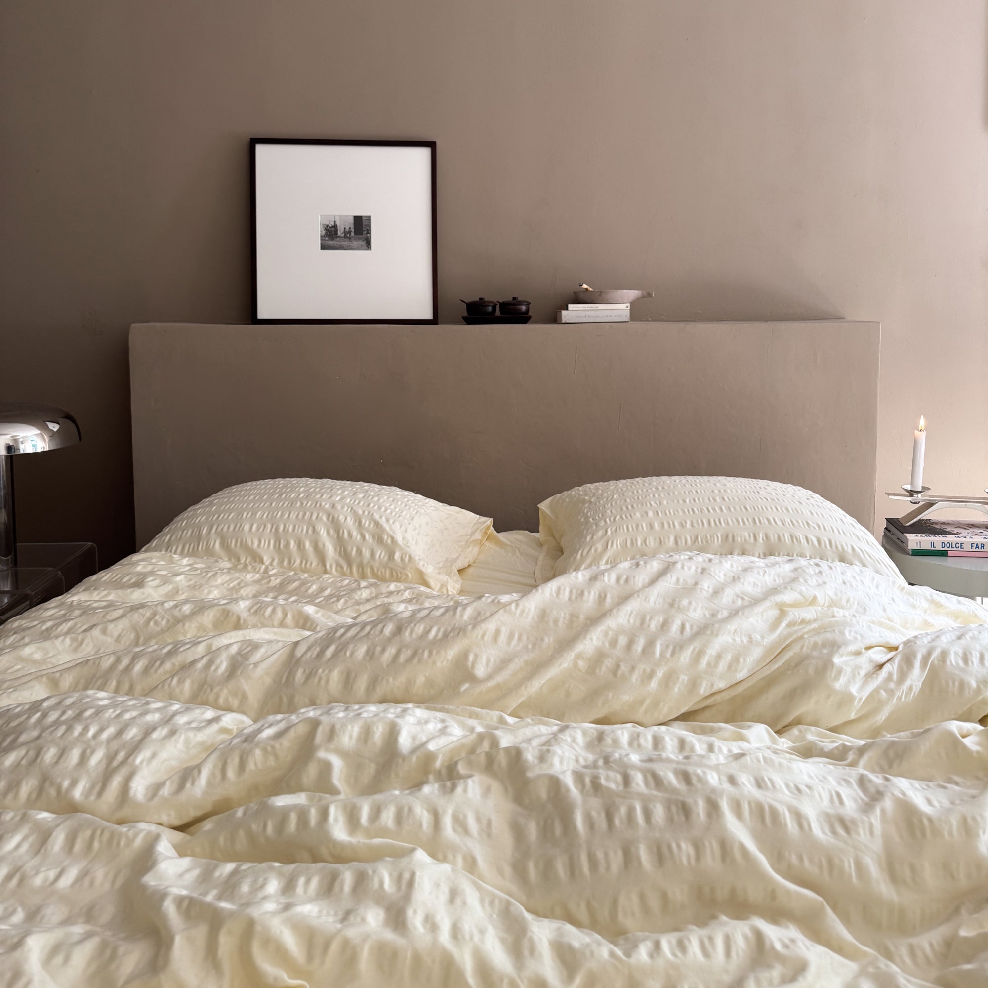 Crisp Sheets Smooth Waffle Dekbedovertrek 200 x 220 cm - Geel